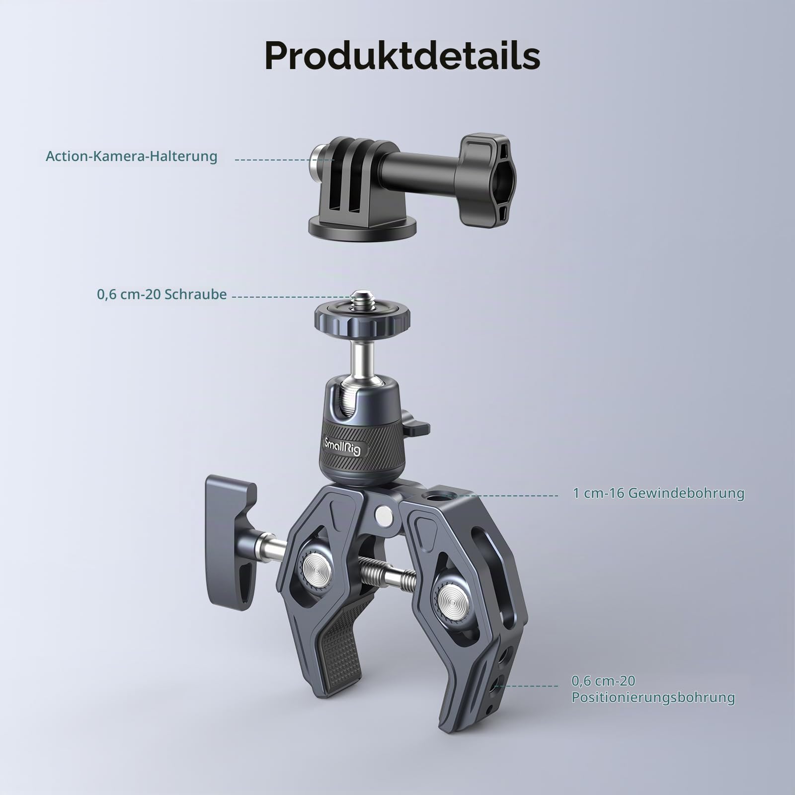 smallrig-4102b-super-clamp-mit-kugelkopf-magic-arm-klemmstativ-bis-3-5-kg image 5