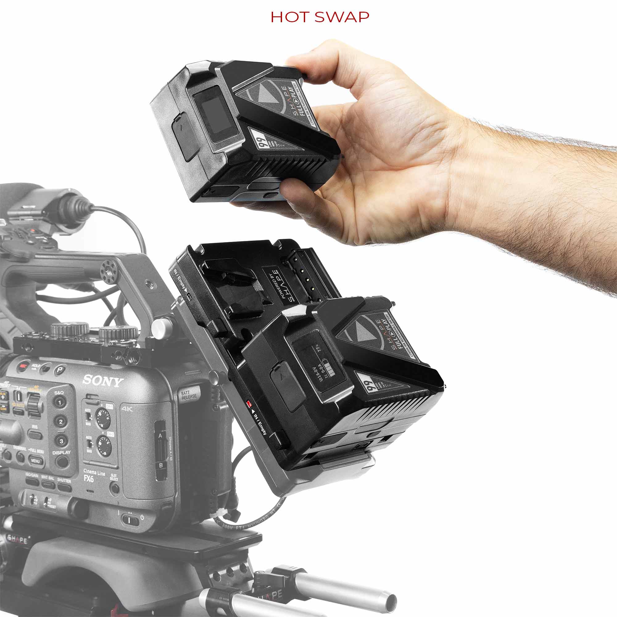 shape-full-play-mini-akkus-99-wh-mit-dual-v-mount-hot-swap-mini-akku-platte image 2