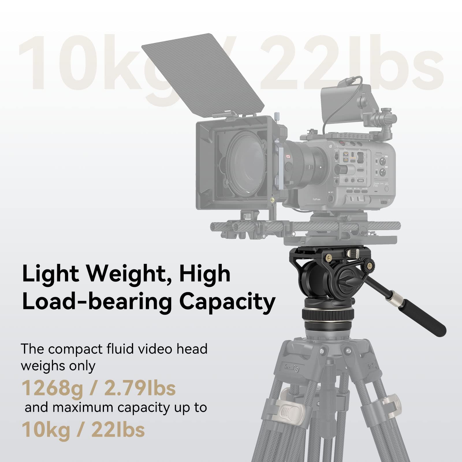 smallrig-dh10-4165-fluid-videokopf-10-kg-mit-schnellwechselplatte-f-r-rs-2-rs-3 image 4