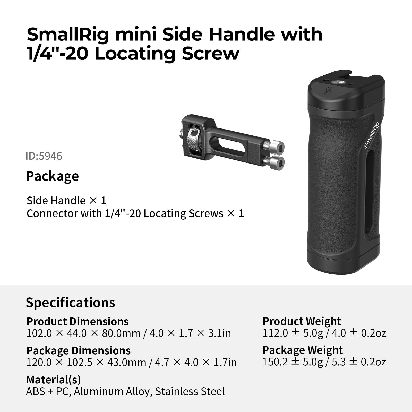 smallrig-mini-seitengriff-5946-mit-1-4-20-positionierungsschraube-links-rechts-h image 7