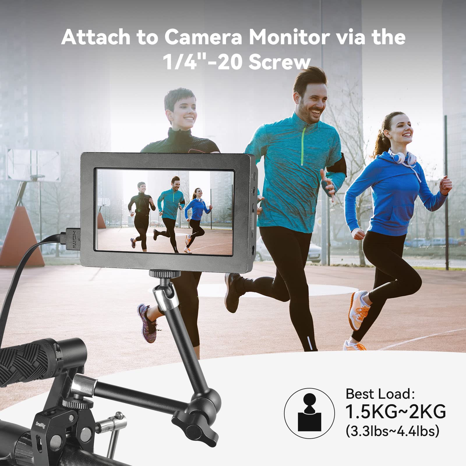 smallrig-2066b-magic-arm-9-8-zoll-f-r-monitor-bis-2-5-kg image 4