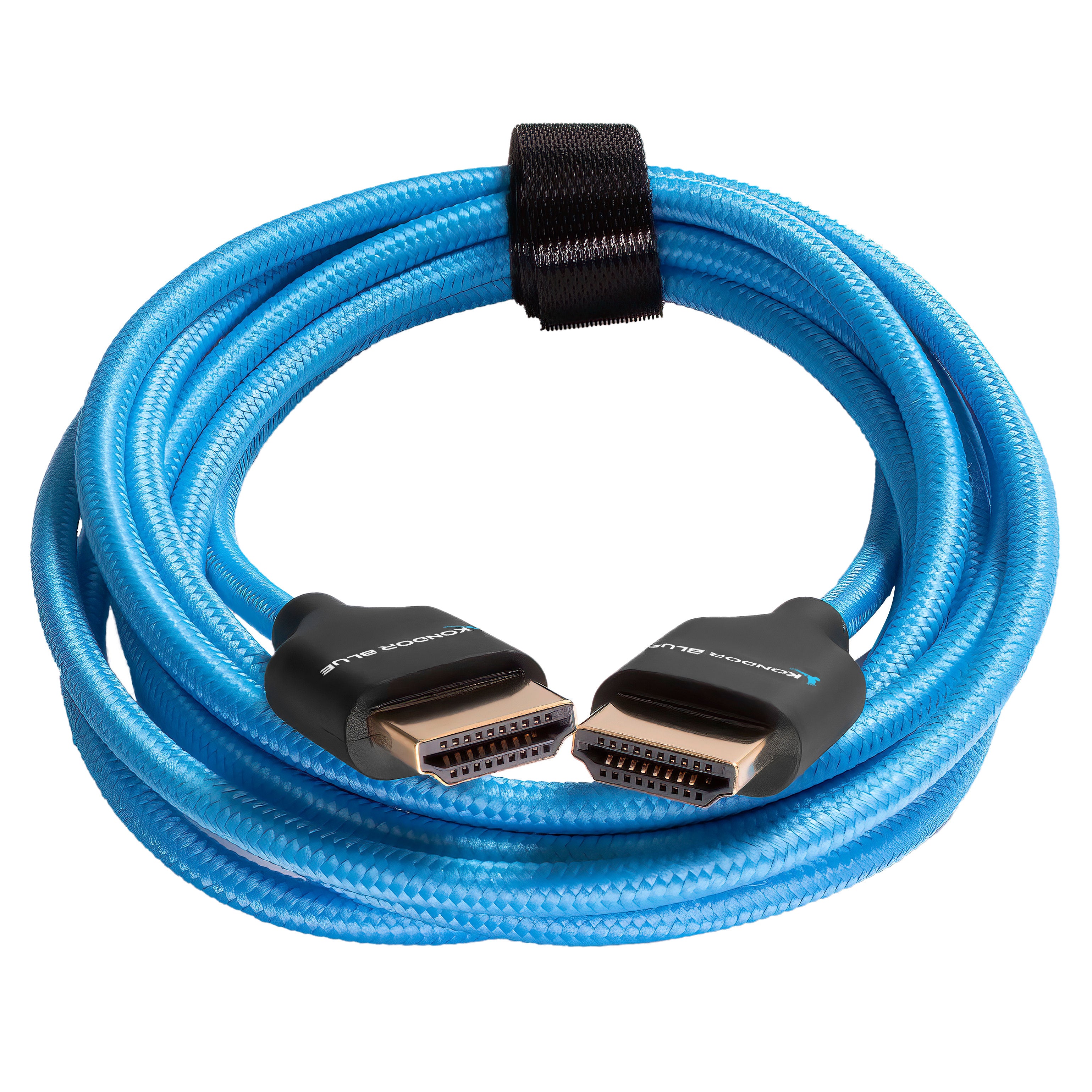 kondor-blue-hdmi-2-0-geflecht-kabel-7ft-blau-4k image 2