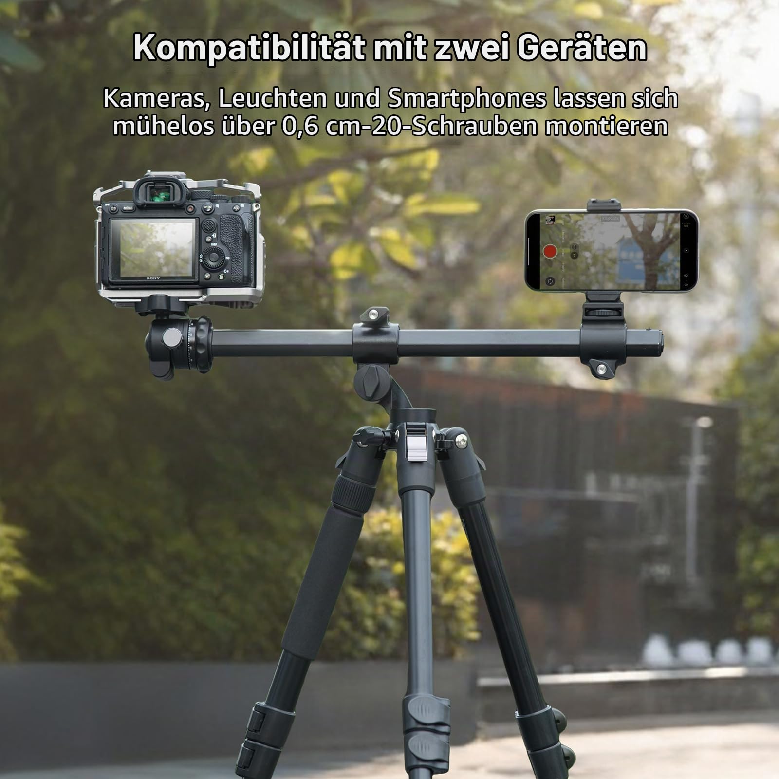 smallrig-ct25-5290-horizontales-berkopfstativ-164-cm-mit-smartphone-halter image 3