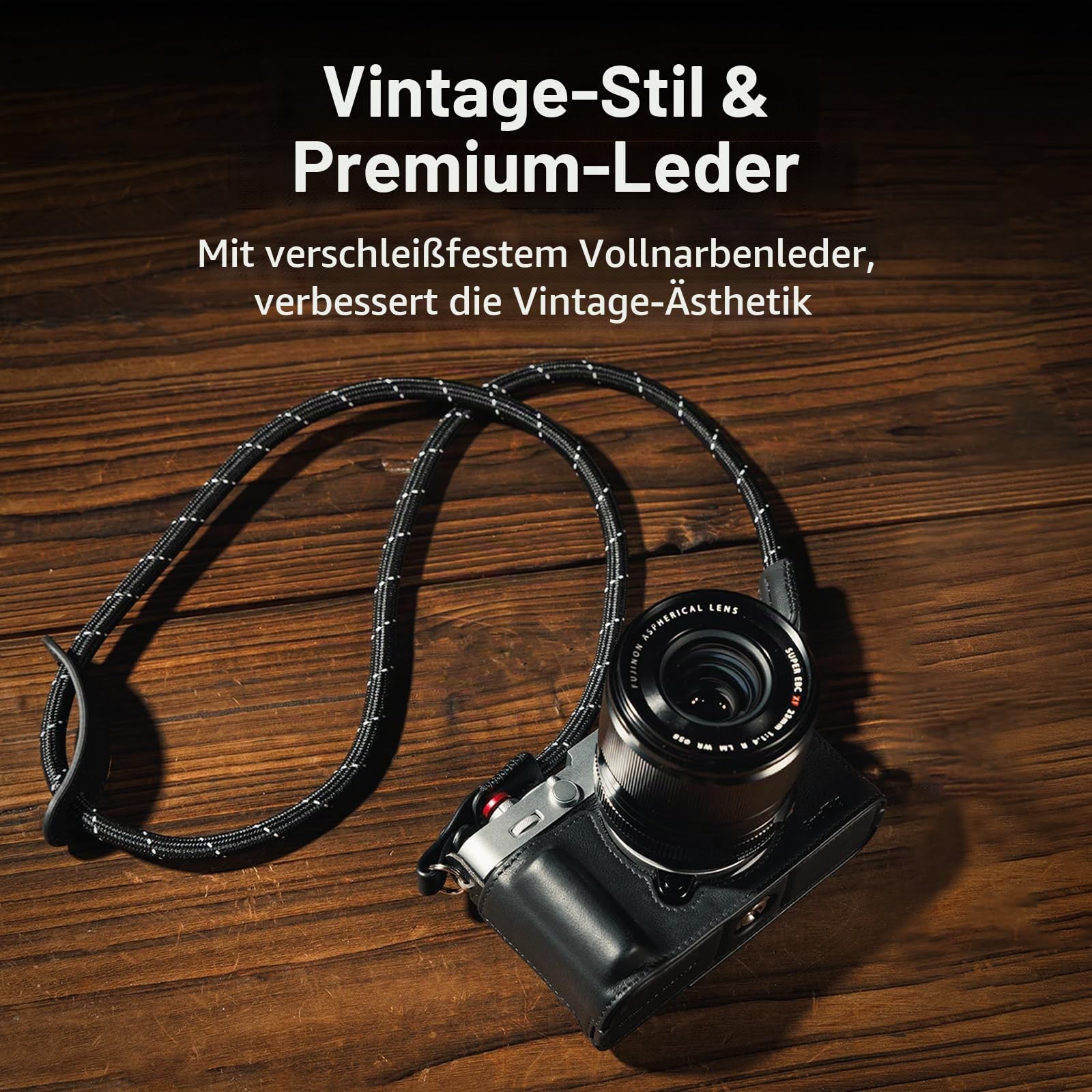 smallrig-5450-echtleder-taschenset-halbcase-schwarz-f-r-fujifilm-x-e5-mit-schult image 3