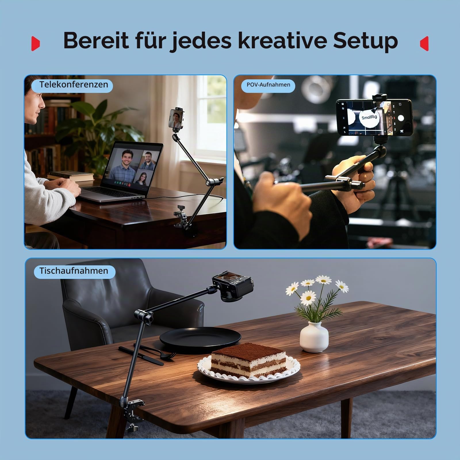 smallrig-5624-magic-arm-22-mit-klemme-und-handyhalterung image 7