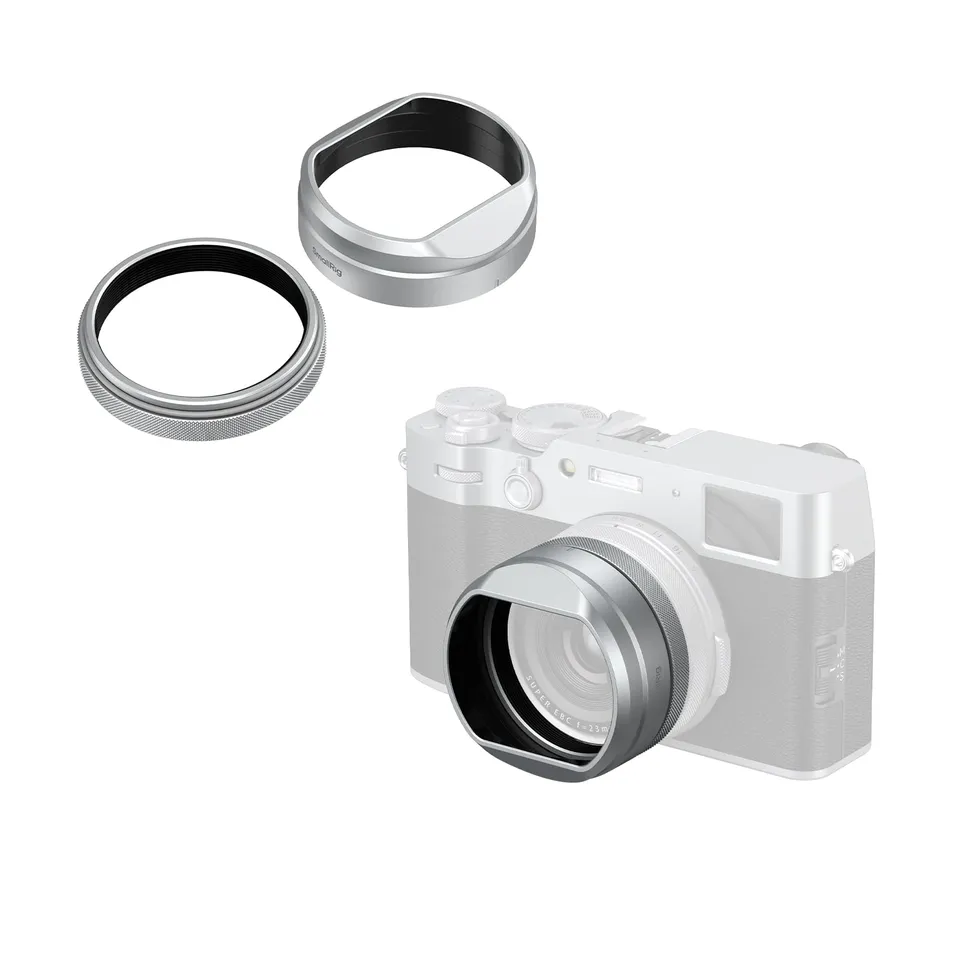 smallrig-5849-gegenlichtblende-silber-f-r-fujifilm-x100vi-x100v-mit-49mm-adapter image 1
