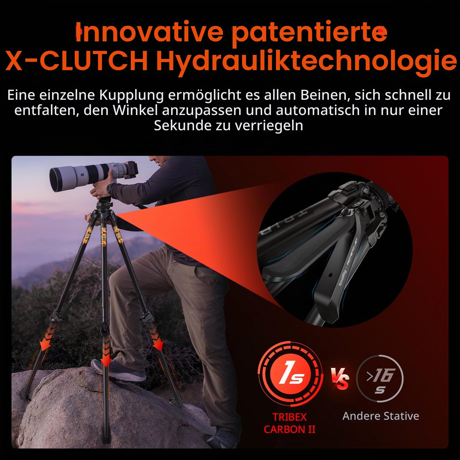 smallrig-x-potato-jet-tribex-5755-carbon-stativ-mit-fluidkopf-6-kg-und-x-clutch- image 2