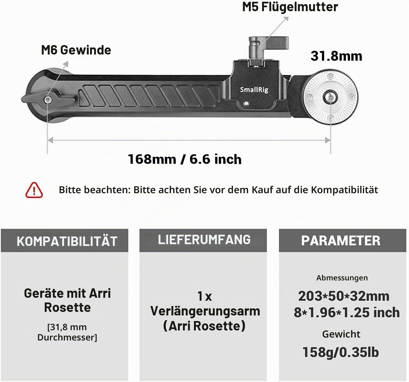 smallrig-rosetten-verl-ngerungsarm-1870-f-r-sony-fs5-fs7-griff-168-255-mm image 7
