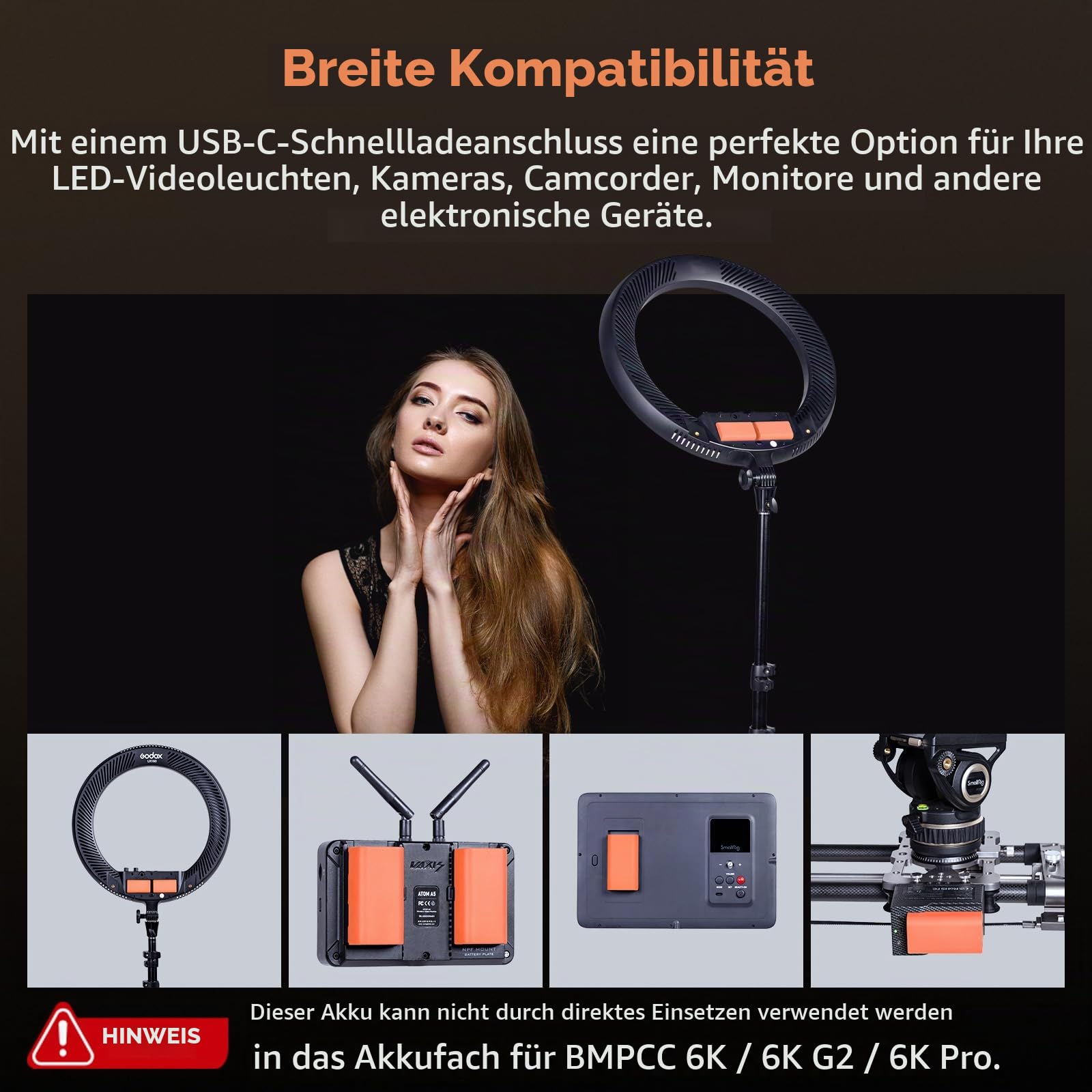smallrig-4971-np-f550-usb-c-kamera-akku-3500mah-f-r-sony-np-f-orange image 6