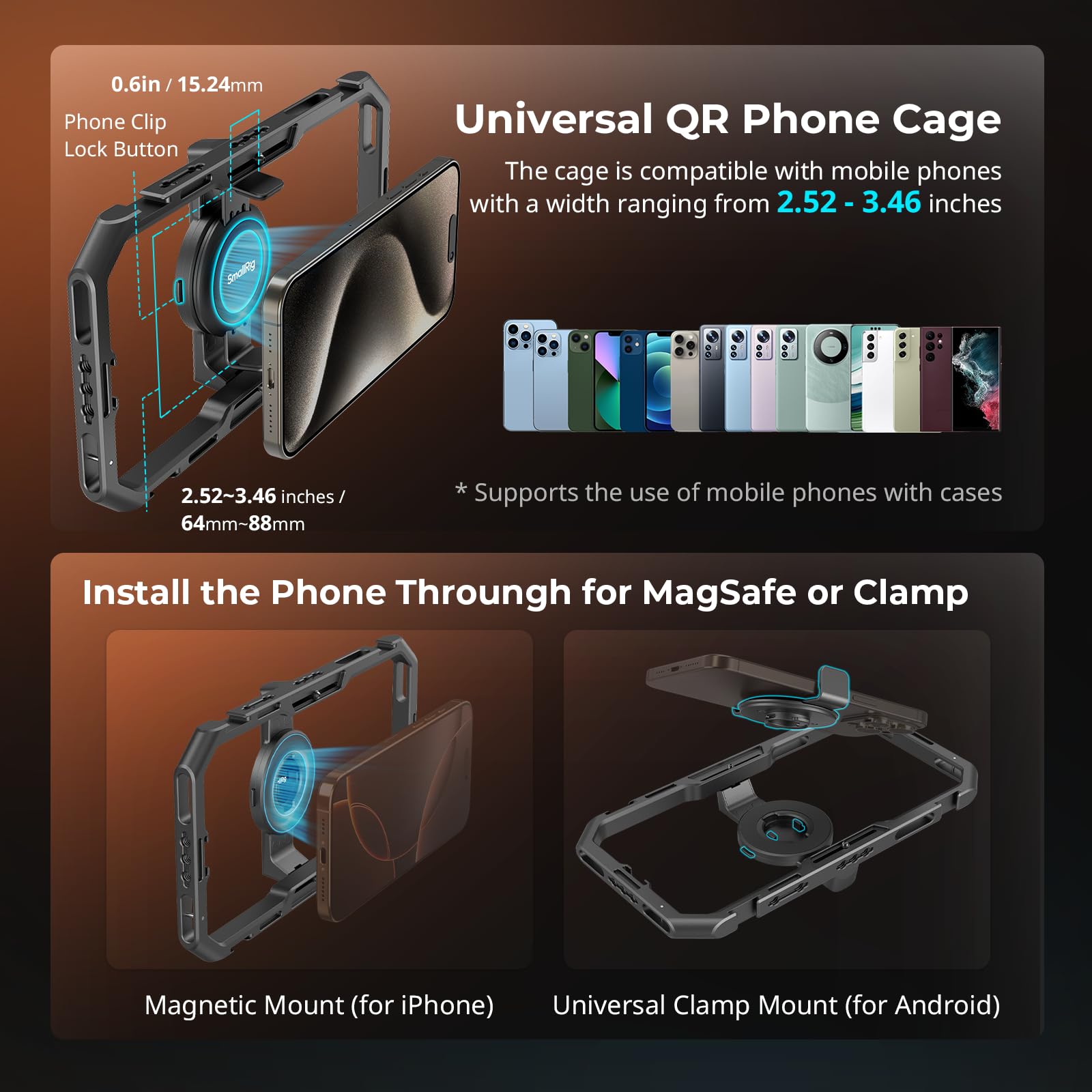 smallrig-4704-all-in-one-universal-quick-release-phone-rig-kit-pro-mit-led-mikro image 3