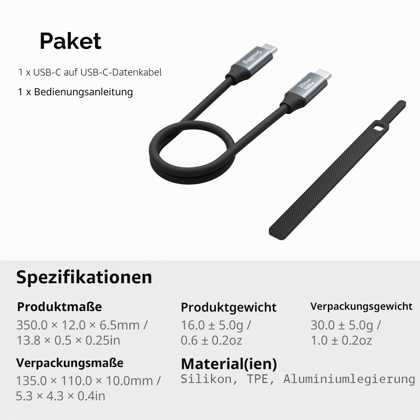 smallrig-4788-usb-c-datenkabel-35-cm-20-gbit-s-100w-pd image 6