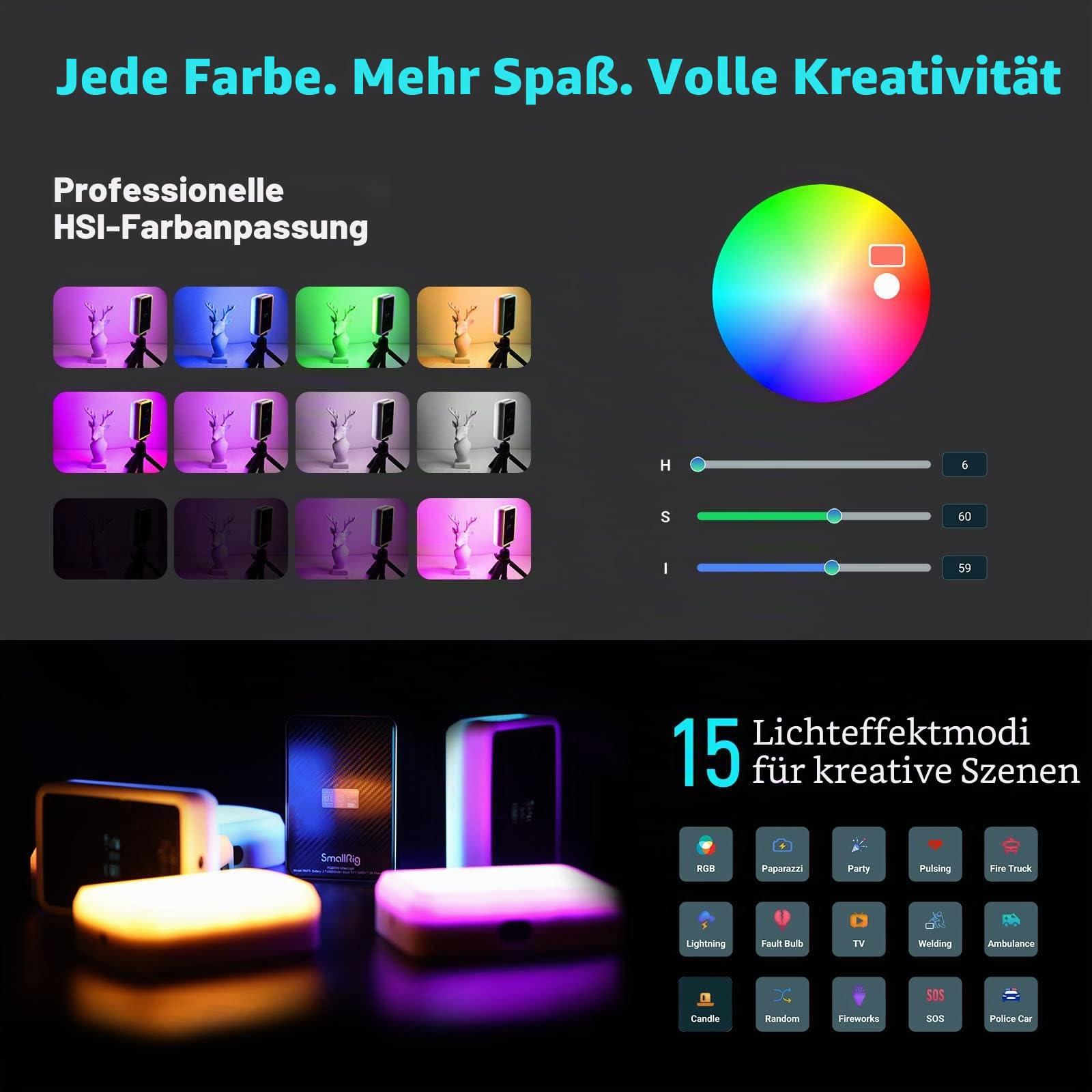 smallrig-rm75-rgb-videolicht-2500-8500k-mit-app-steuerung-und-akku image 4
