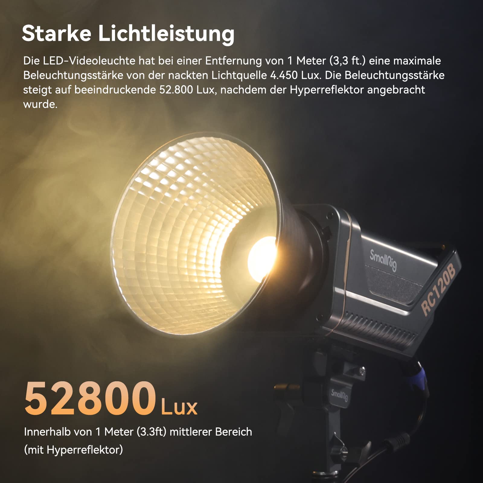 smallrig-rc-120b-3615-cob-video-light-bi-color-2700k-6500k-120w-mit-bowens-mount image 2