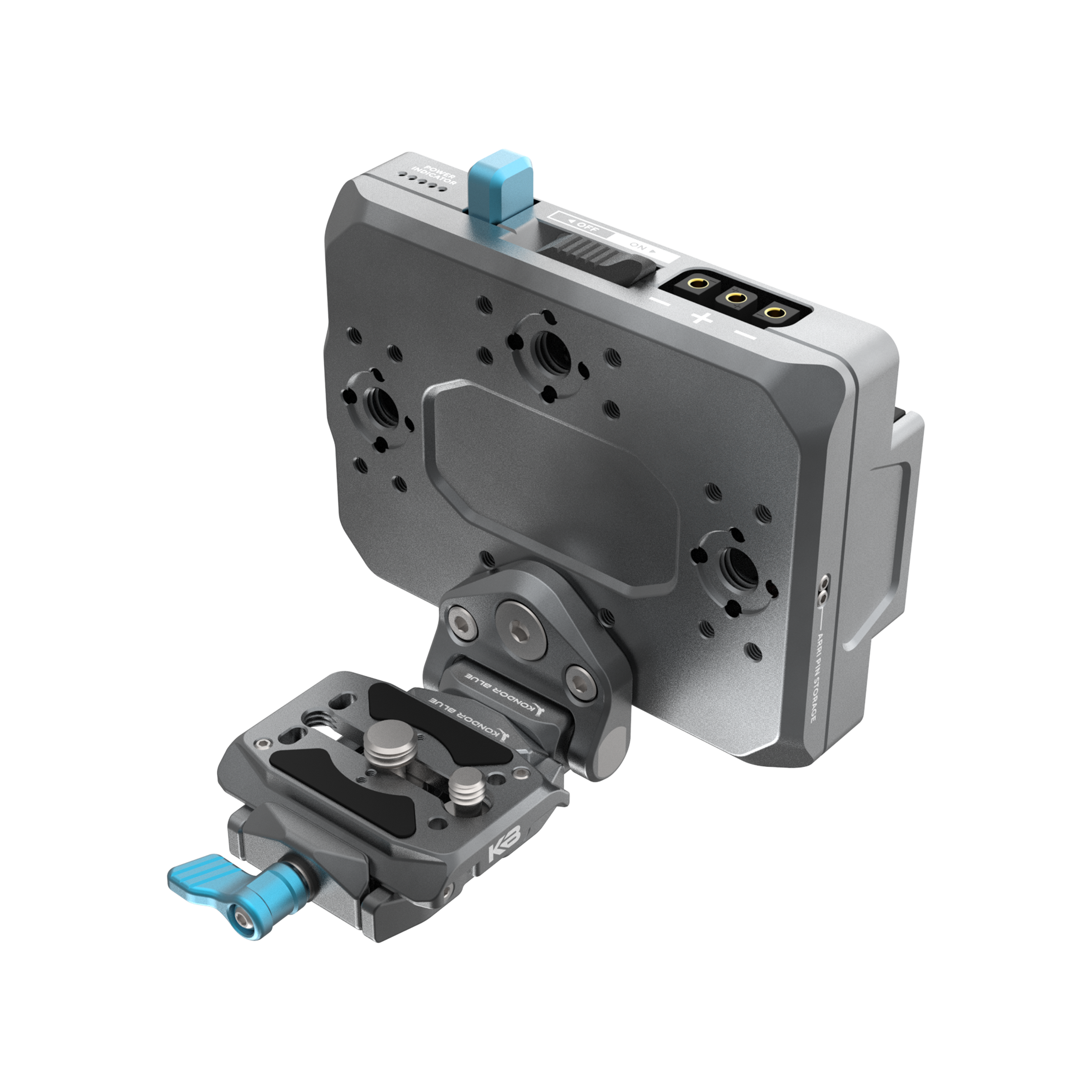 kondor-blue-arc-battery-mount-v-mount-gold-mount-akkuhalterung image 4
