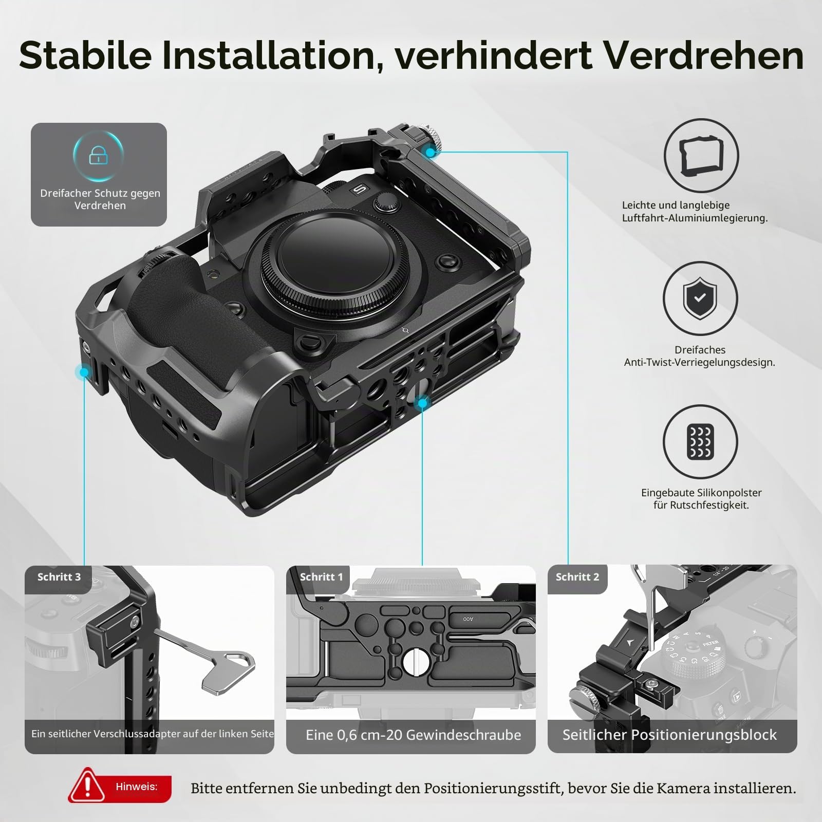 smallrig-3934b-x-h2-x-h2s-kamera-komplettk-fig-aus-aluminium-mit-hdmi-kabelklemm image 2