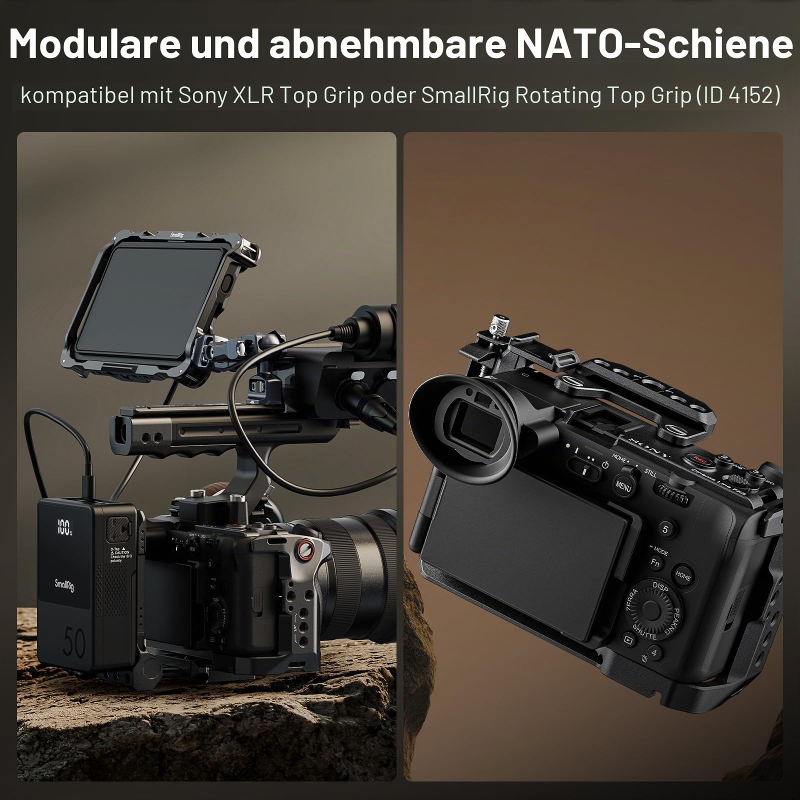 smallrig-fx2-cage-kit-5590-mit-v-mount-platte-top-griff-und-hdmi-klemme-f-r-sony image 4