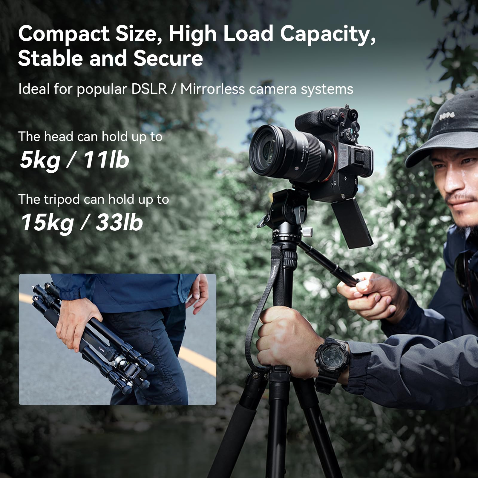 smallrig-freeblazer-ct195-4307-video-tripod-185-cm-2-in-1-stativ-einbeinstativ-5 image 6