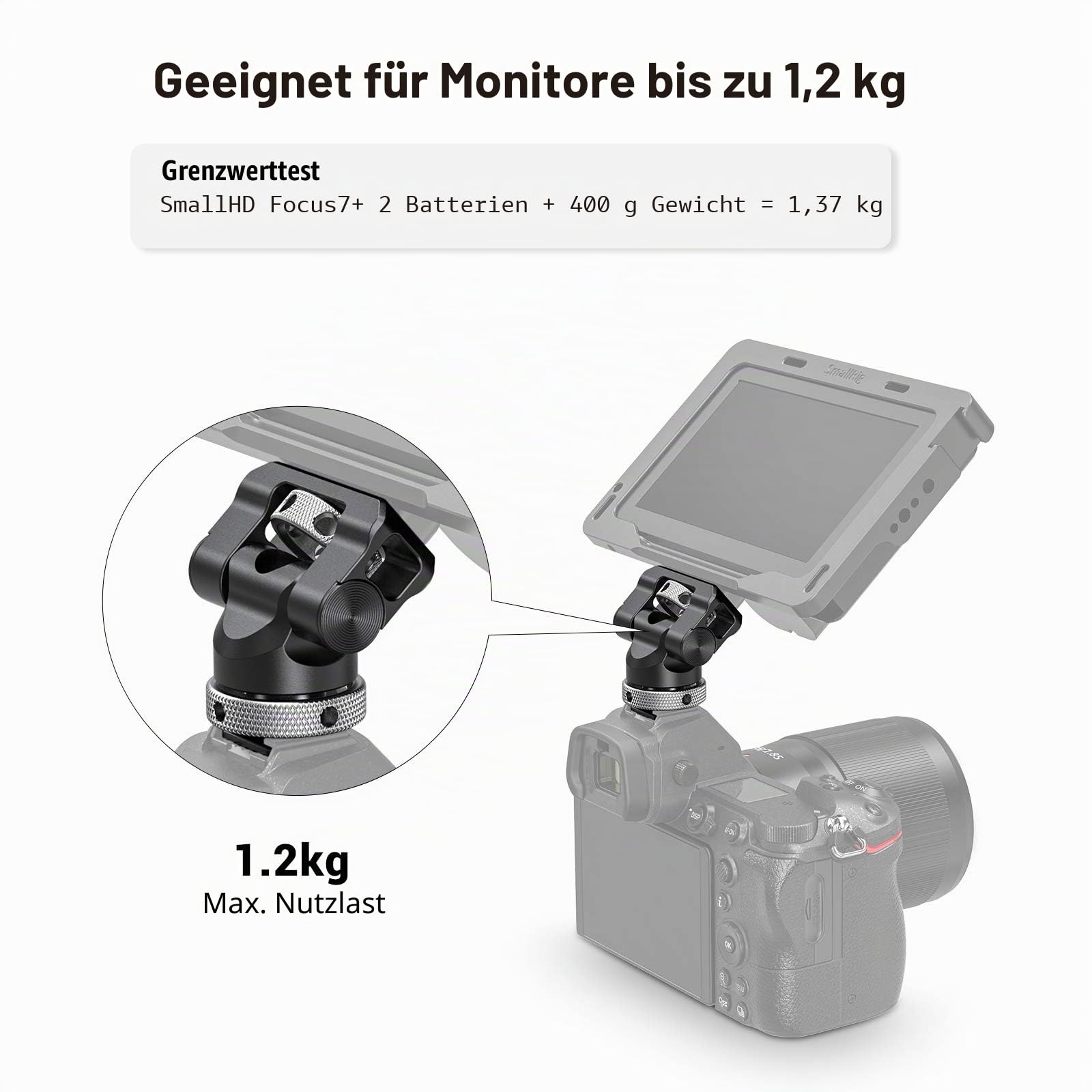 smallrig-monitorhalterung-bse2346-mit-cold-shoe-adapter-f-r-5-und-7-monitore image 2