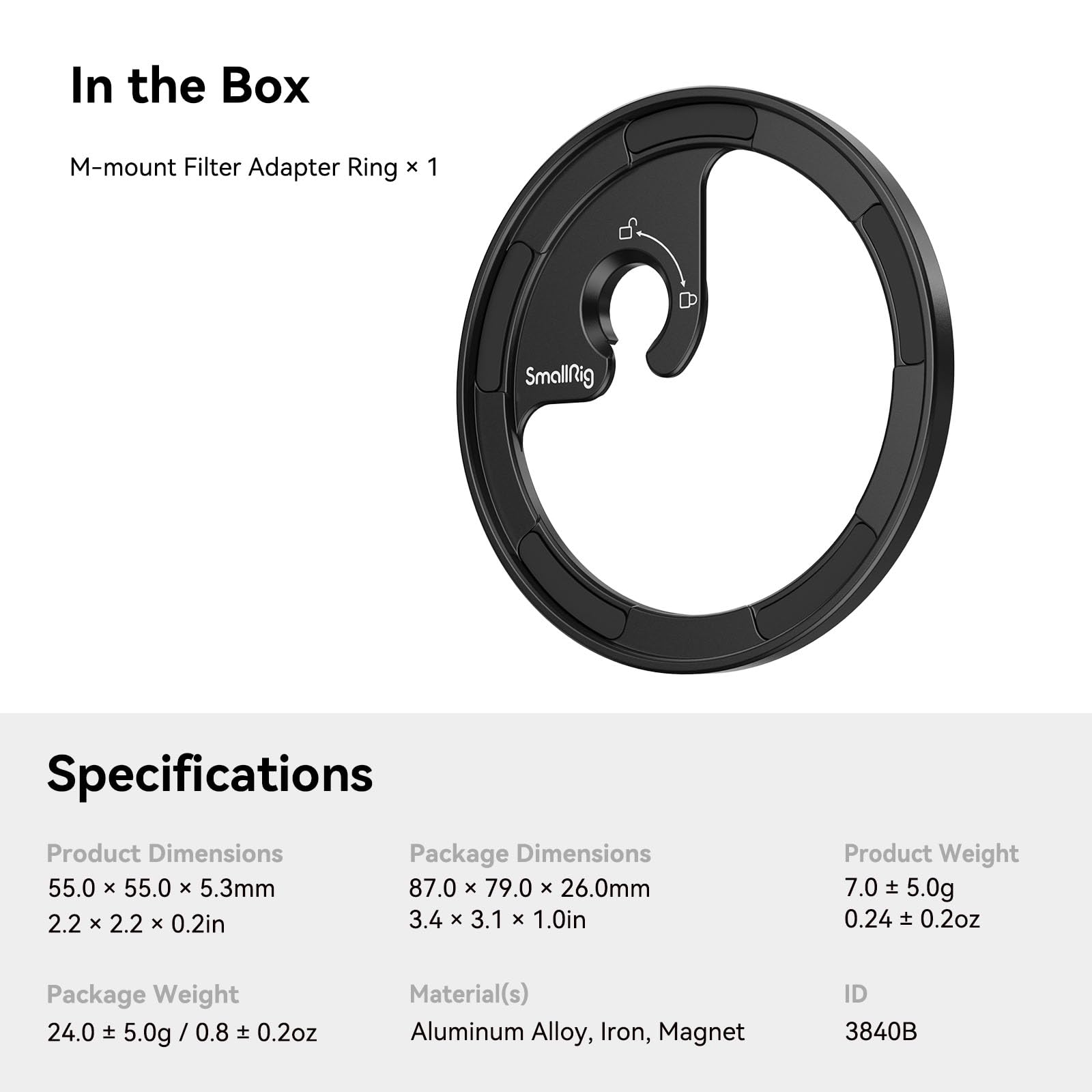 smallrig-3840c-52mm-magnet-filterring-adapter-m-mount-ohne-filter image 7