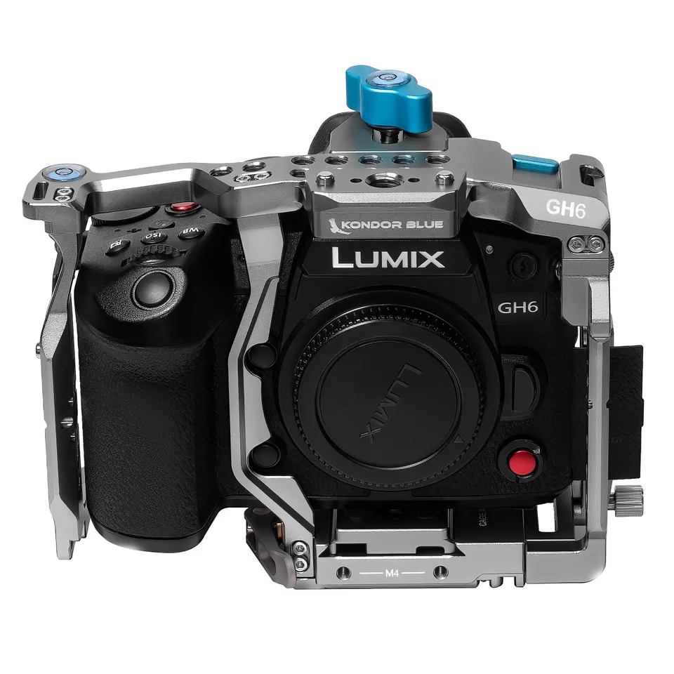 kondor-blue-cage-f-r-panasonic-lumix-gh7-gh6-mit-nato-rail image 1