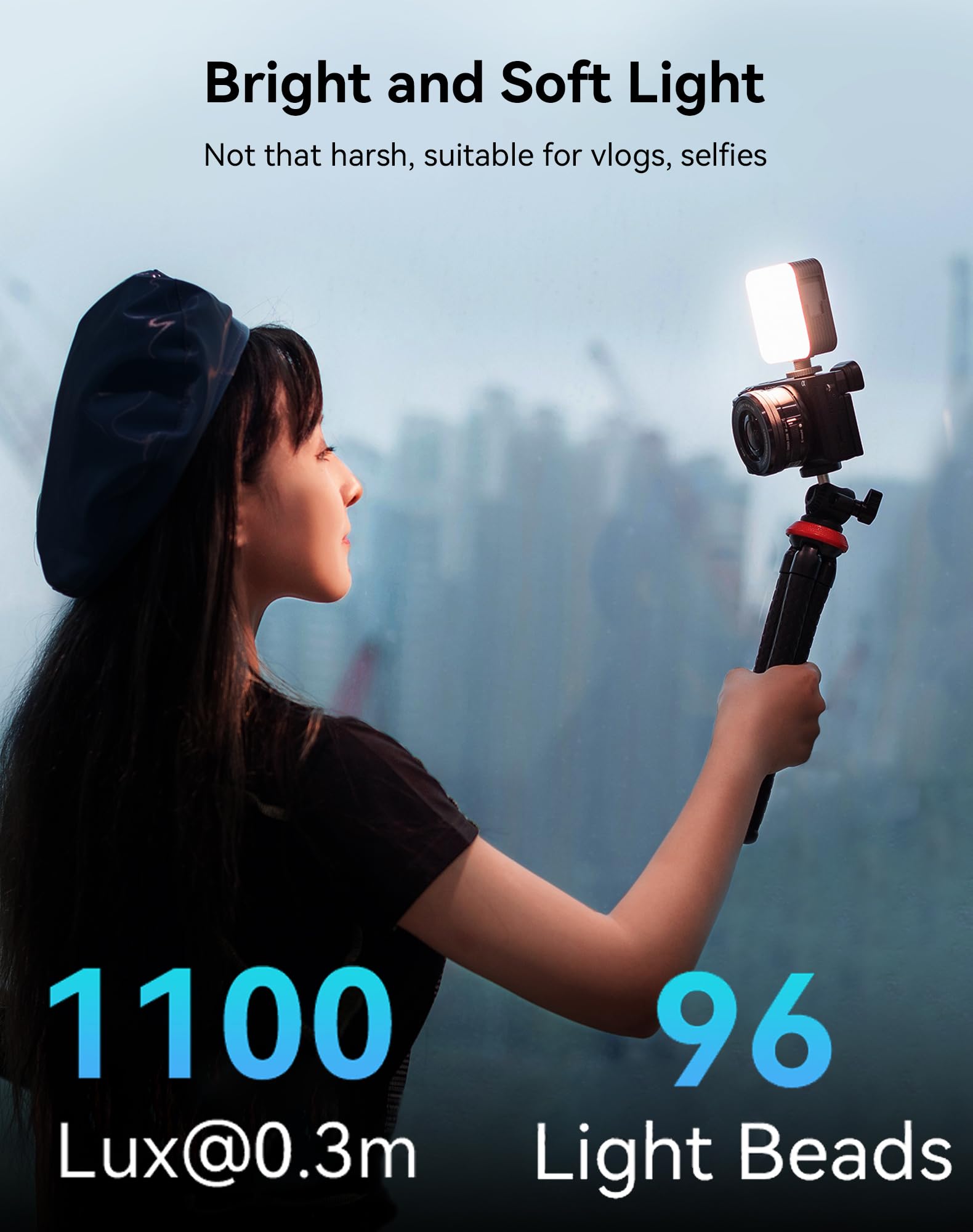 smallrig-p96-led-videoleuchte-3286b-2700k-6500k-cold-shoe image 2