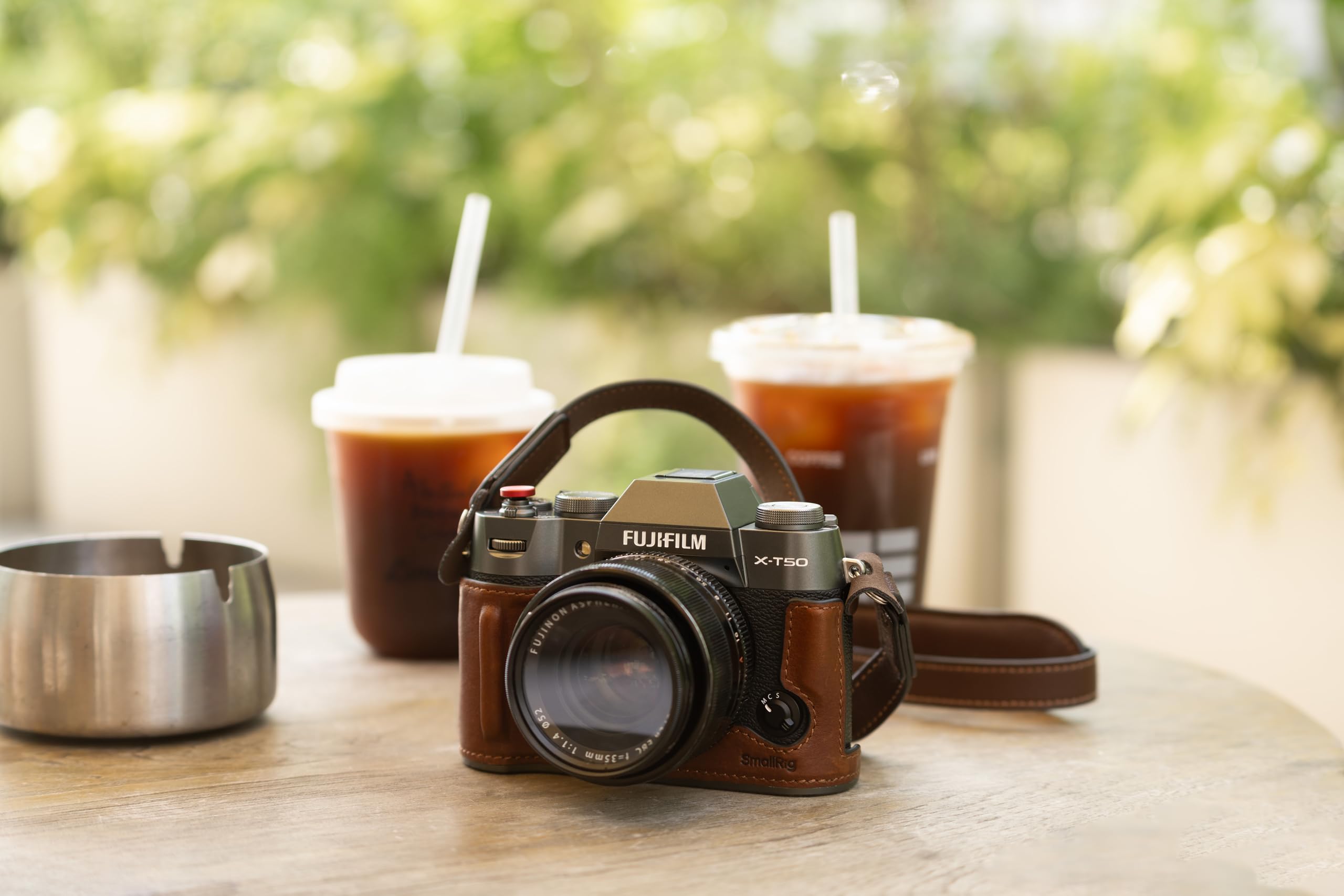 smallrig-4710-half-case-f-r-fujifilm-x-t50-halbleder-braun-gurt image 5