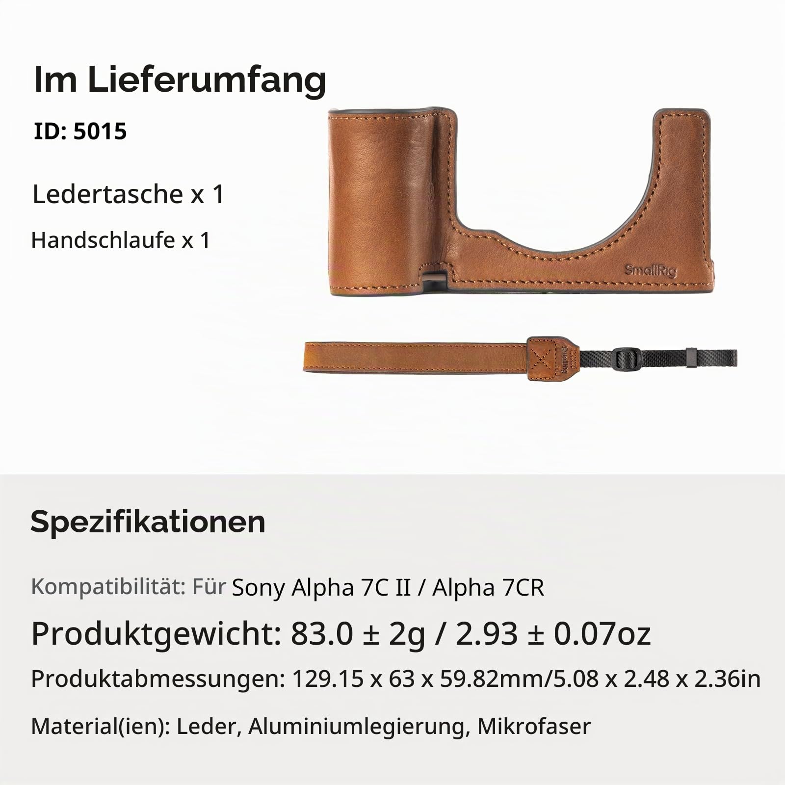 smallrig-5015-kamera-ledertaschen-set-halbtasche-f-r-sony-alpha-7c-ii-7cr image 7
