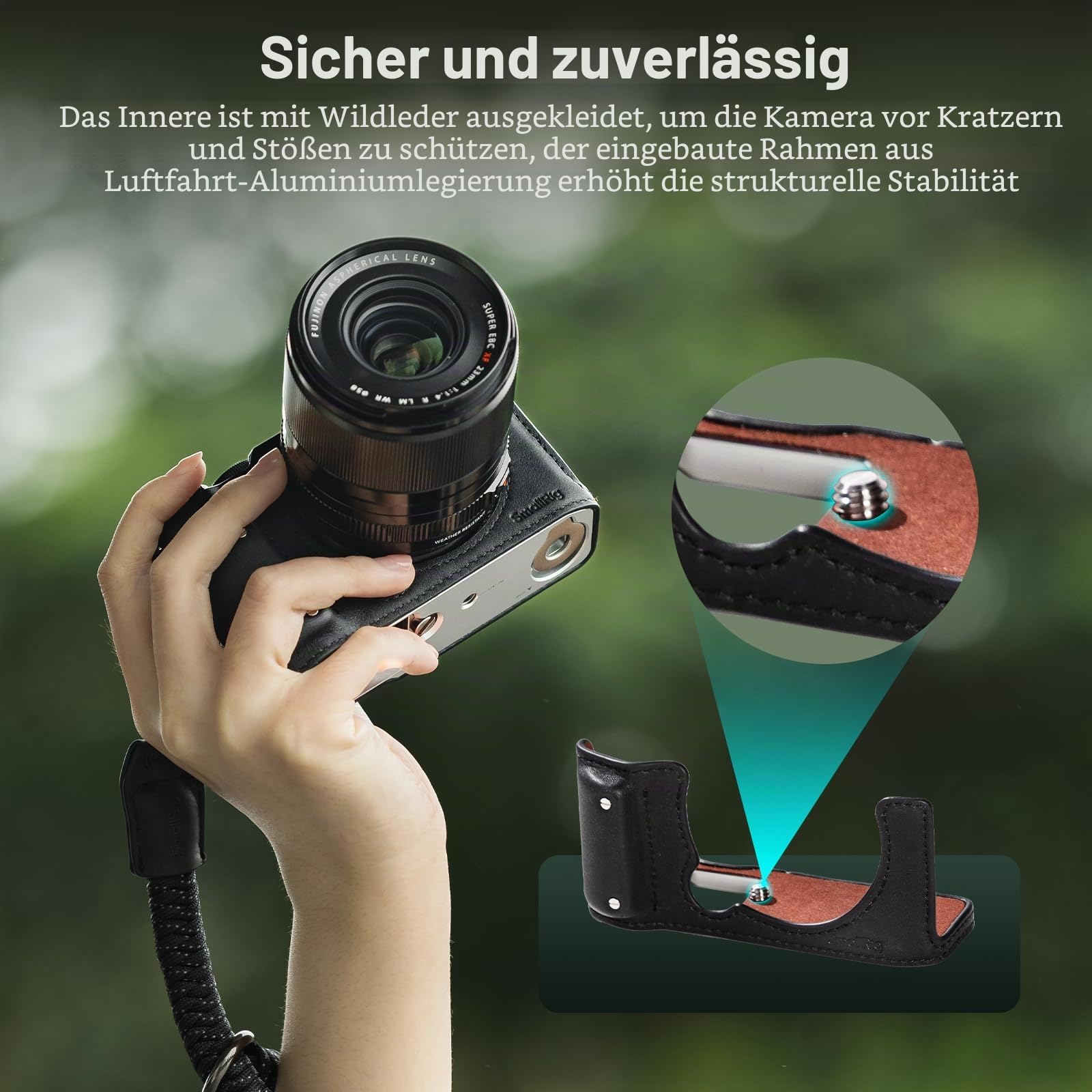 smallrig-4879-x-m5-leder-halbtasche-set-f-r-fujifilm-x-m5-echtleder-schwarz-mit- image 3