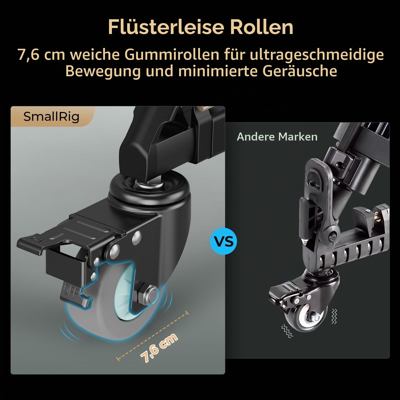 smallrig-5020b-quick-lock-stativ-dolly-heavy-duty-mit-3-gummir-dern-20-kg-tragkr image 5