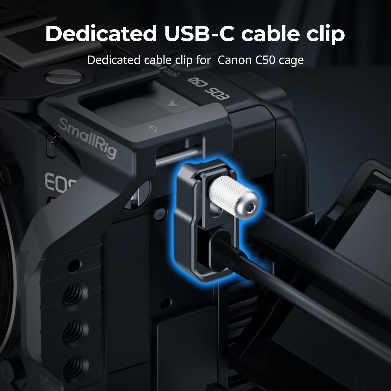 smallrig-hawklock-series-usb-c-kabelklemme-5660-f-r-canon-c50-cage-kit image 2