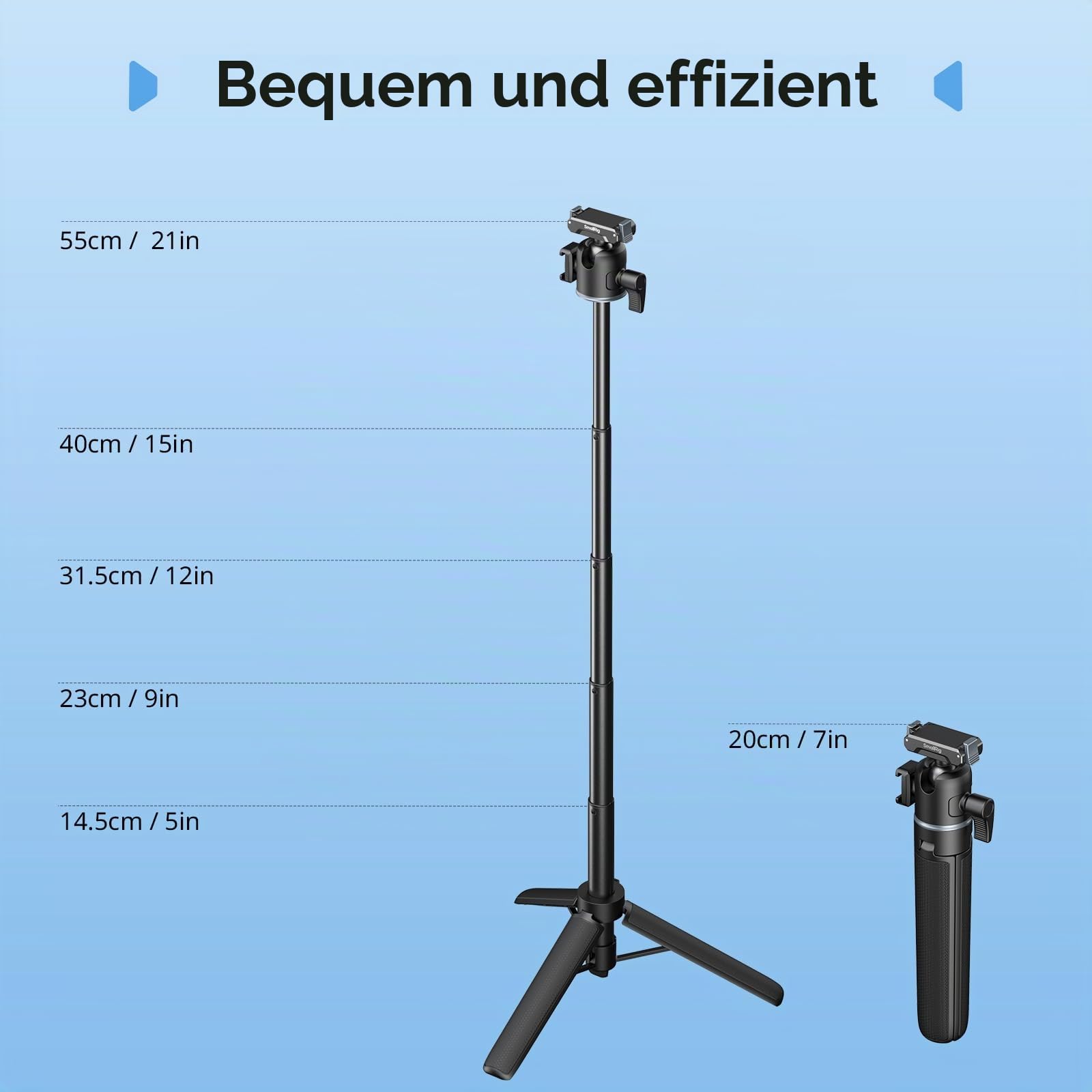 smallrig-5435-selfie-stick-mini-stativ-55cm-mit-kugelkopf image 5