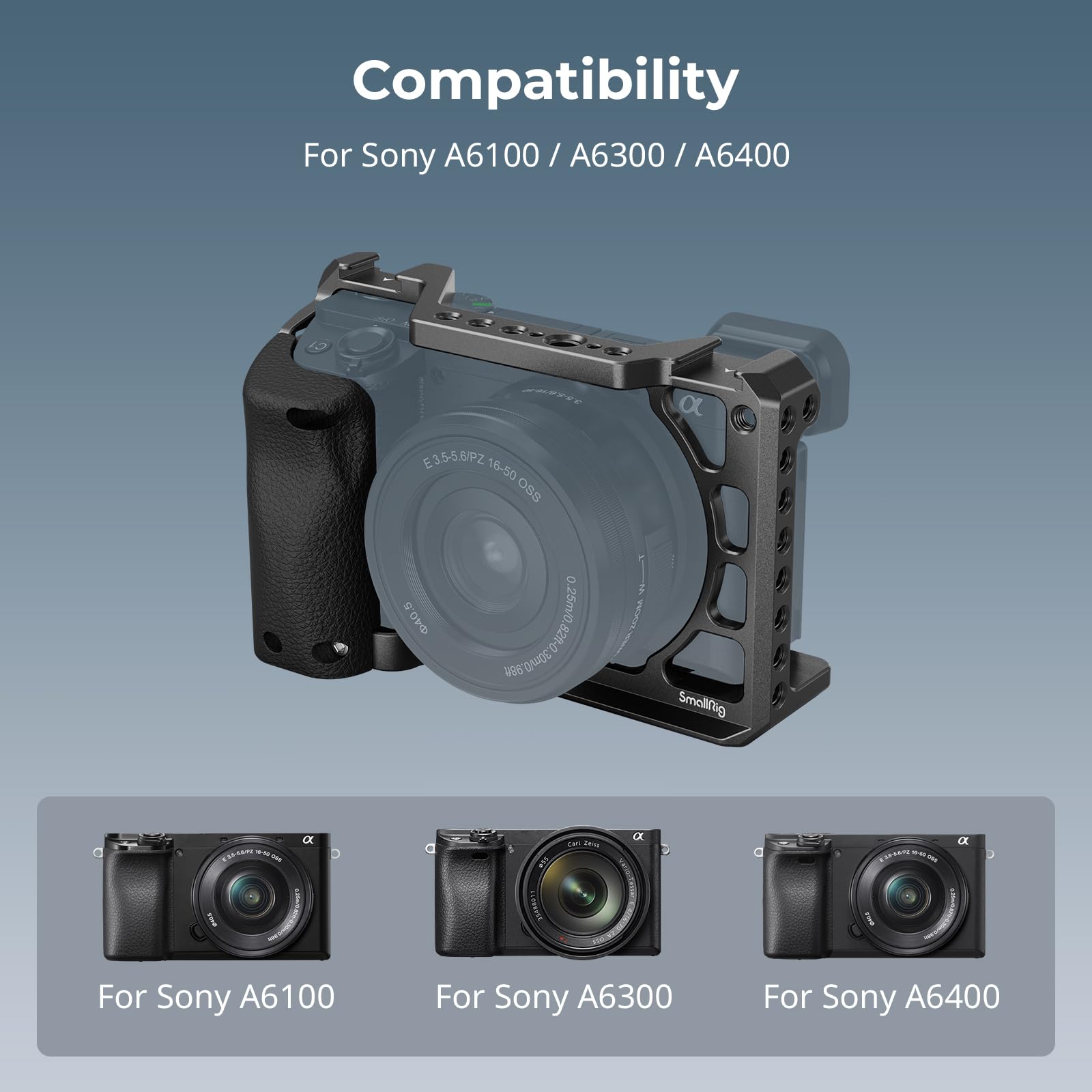 smallrig-3164b-vollk-fig-mit-silikongriff-f-r-sony-a6100-a6300-a6400 image 8