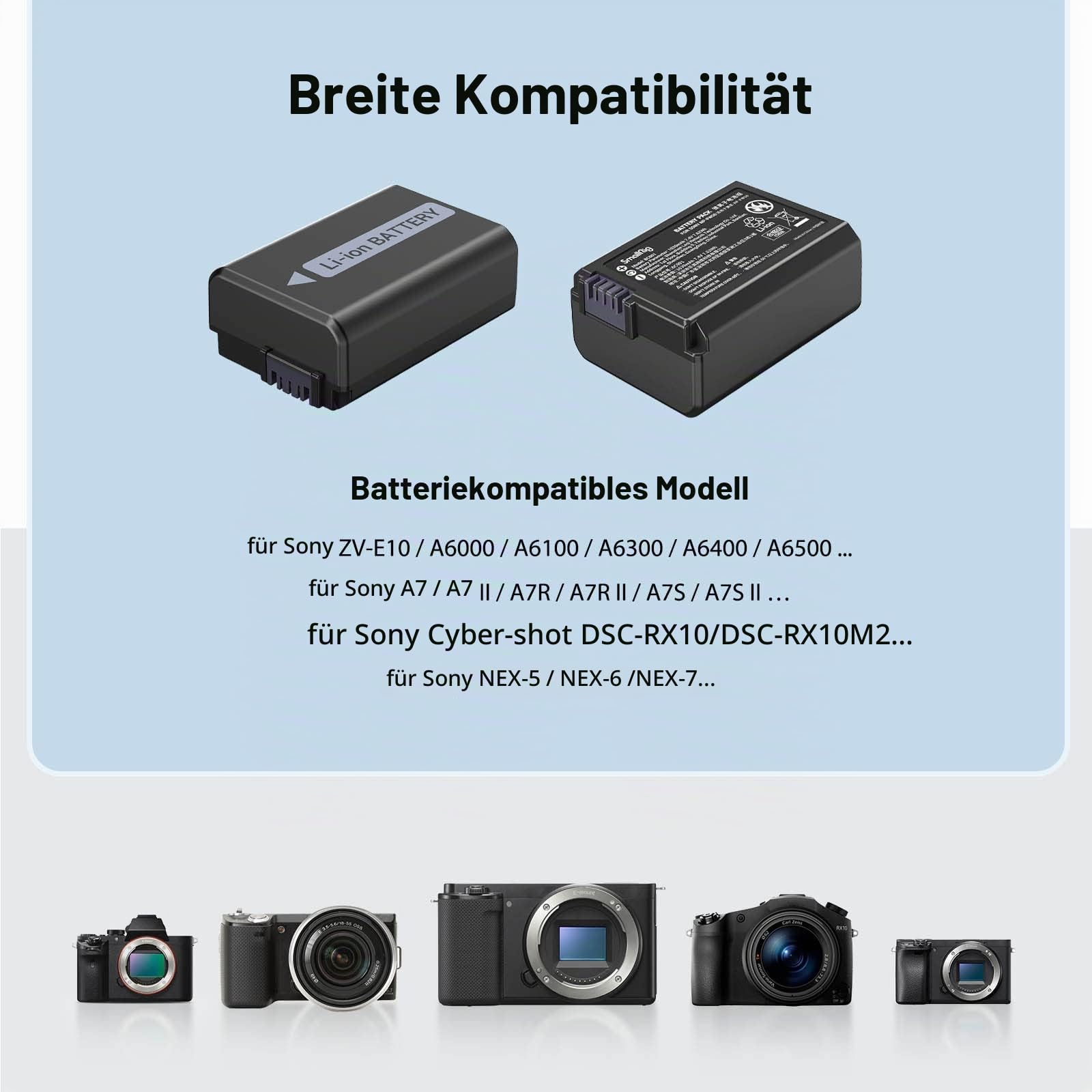 smallrig-3818-akku-set-2x-np-fw50-1030mah-mit-lcd-ladeger-t-f-r-sony image 2