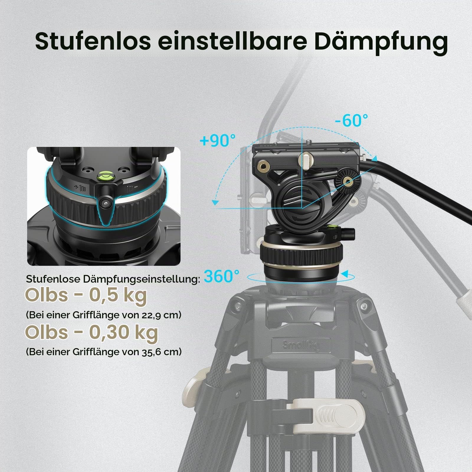smallrig-dh10-4165-fluid-videokopf-10-kg-mit-schnellwechselplatte-f-r-rs-2-rs-3 image 6