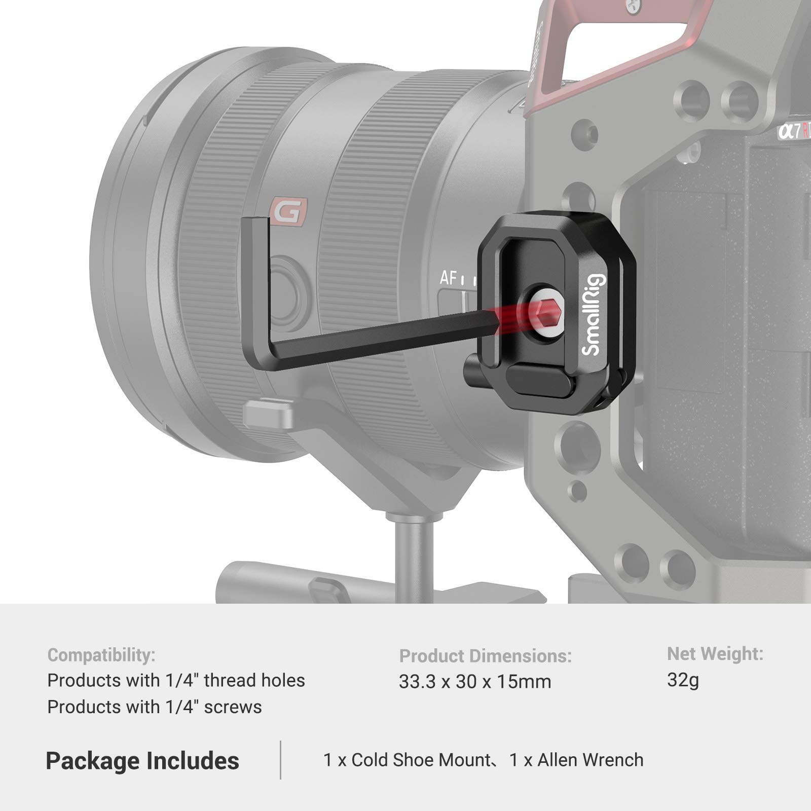 smallrig-cold-shoe-mount-2797-mit-safety-release-1-4-schraube-und-gewinde image 4
