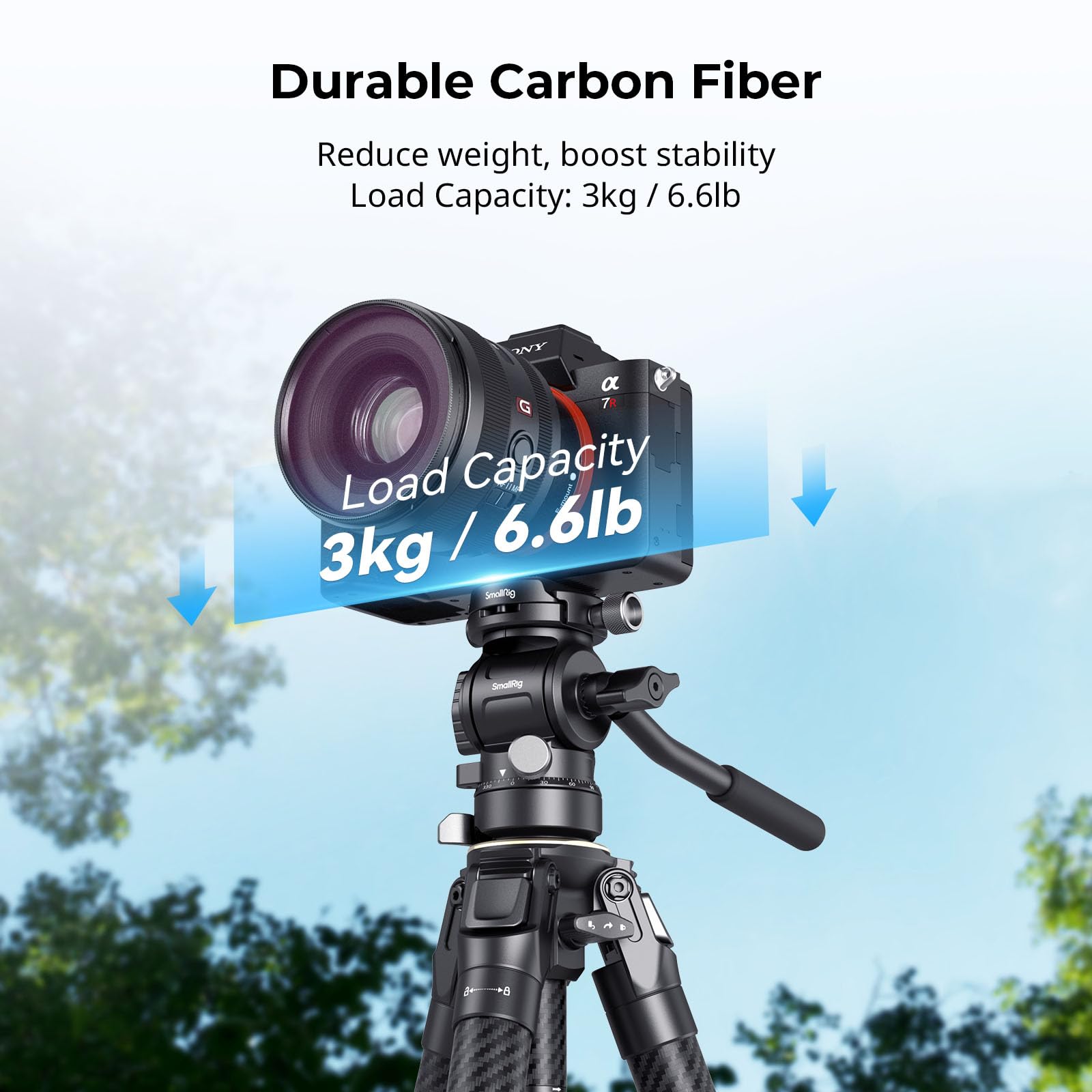 smallrig-5028-freeblazer-carbon-reisestativ-set-158-cm-mit-video-neiger-und-einb image 5