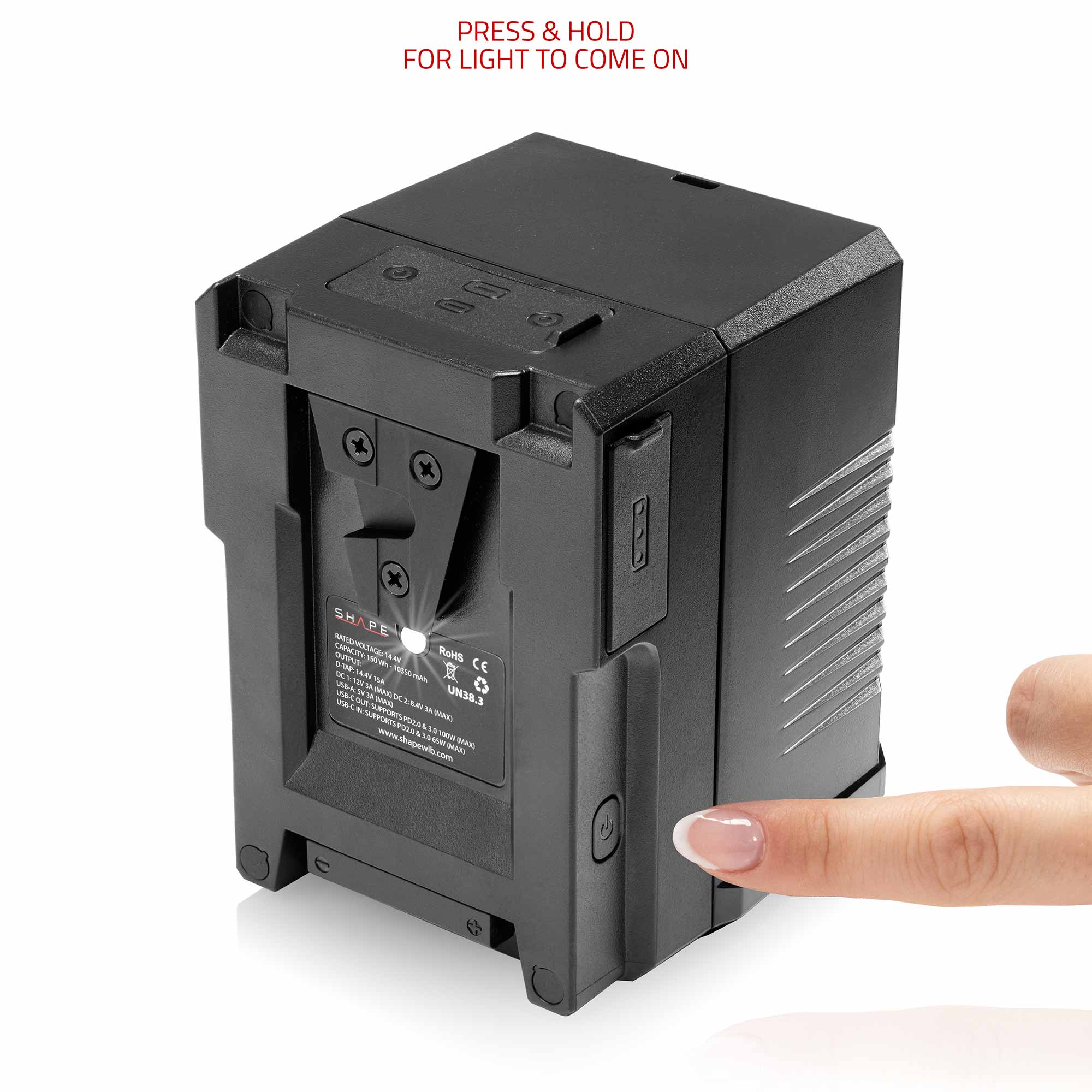 shape-mini-150-wh-v-mount-akku-full-play-mit-usb-c-input-output image 2