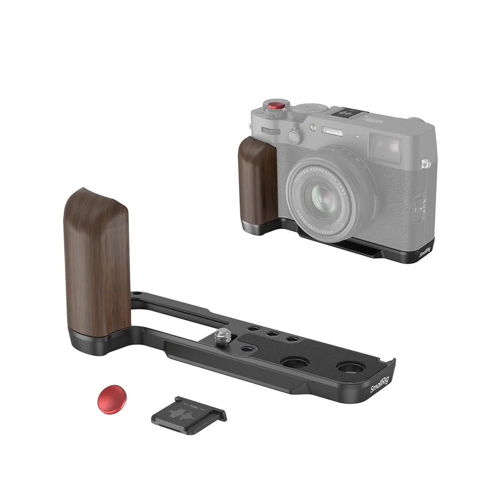 smallrig-4805-l-handgriff-holz-f-r-fujifilm-x100vi-x100v-mit-arca-platte-schwarz image 1