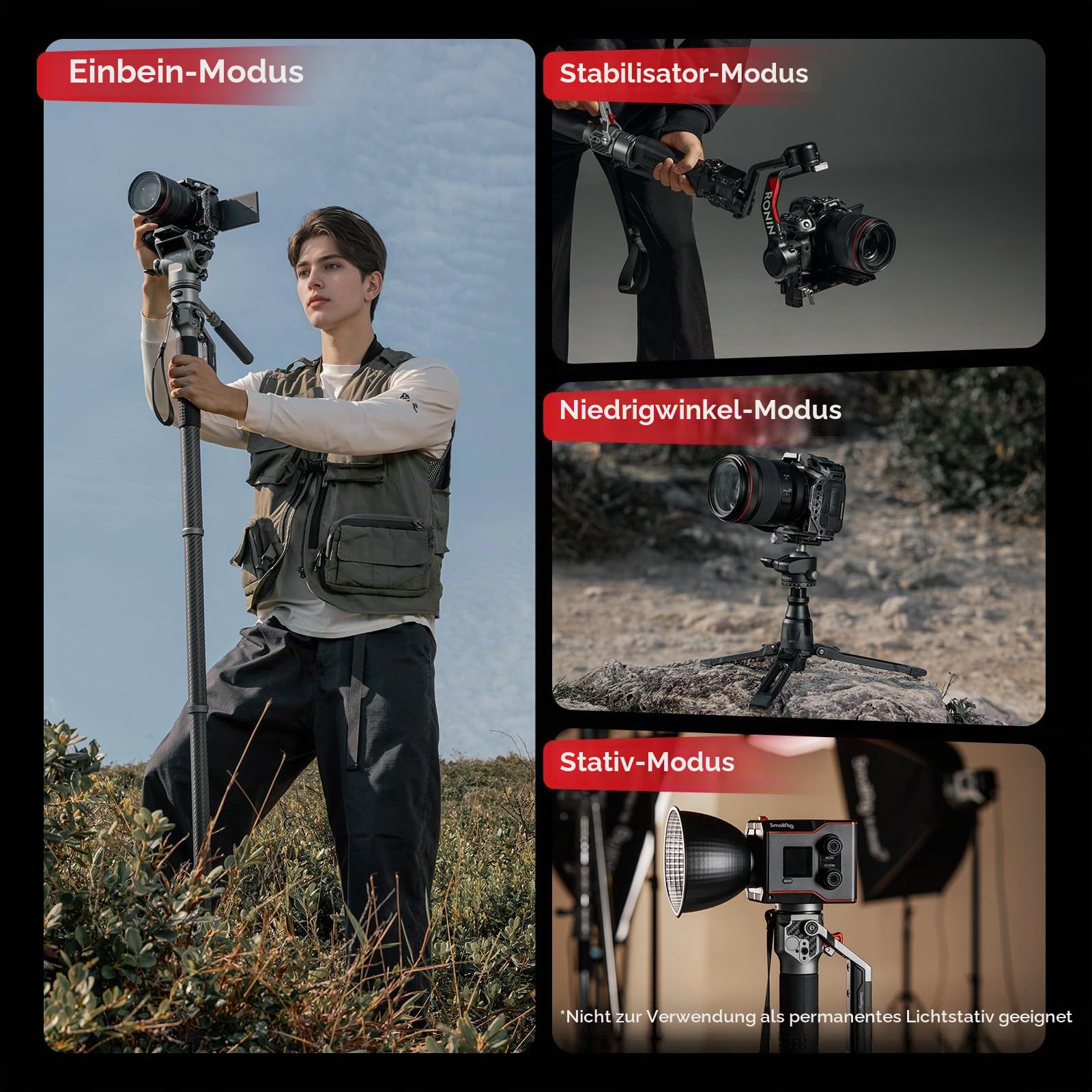 smallrig-5565-carbon-video-monopod-pro-175cm-mit-fluidkopf image 8