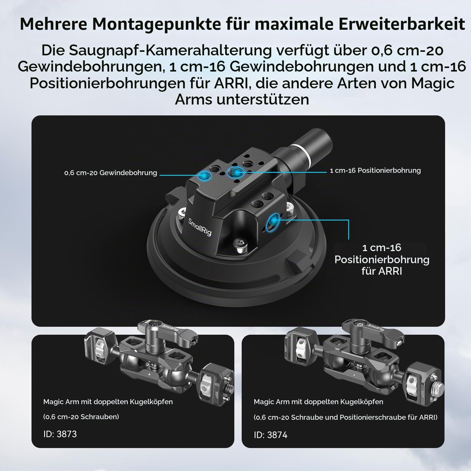 smallrig-4-camera-suction-mount-4236c-saugnapf-mit-ball-head-magic-arm image 5