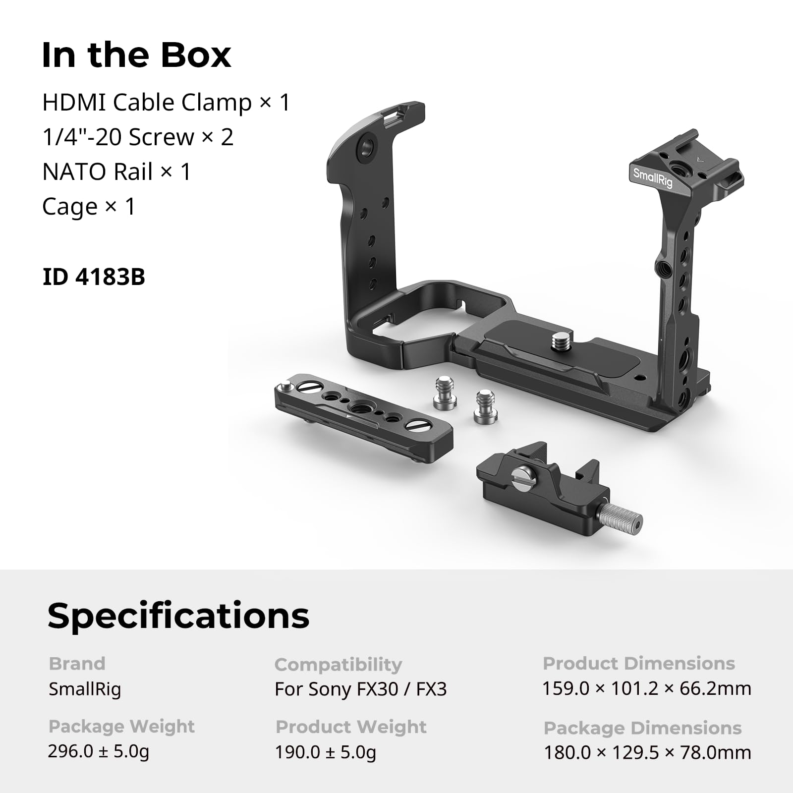 smallrig-4183b-cage-f-r-sony-fx30-fx3-kamerak-fig-mit-hdmi-kabelklemme-und-nato- image 8