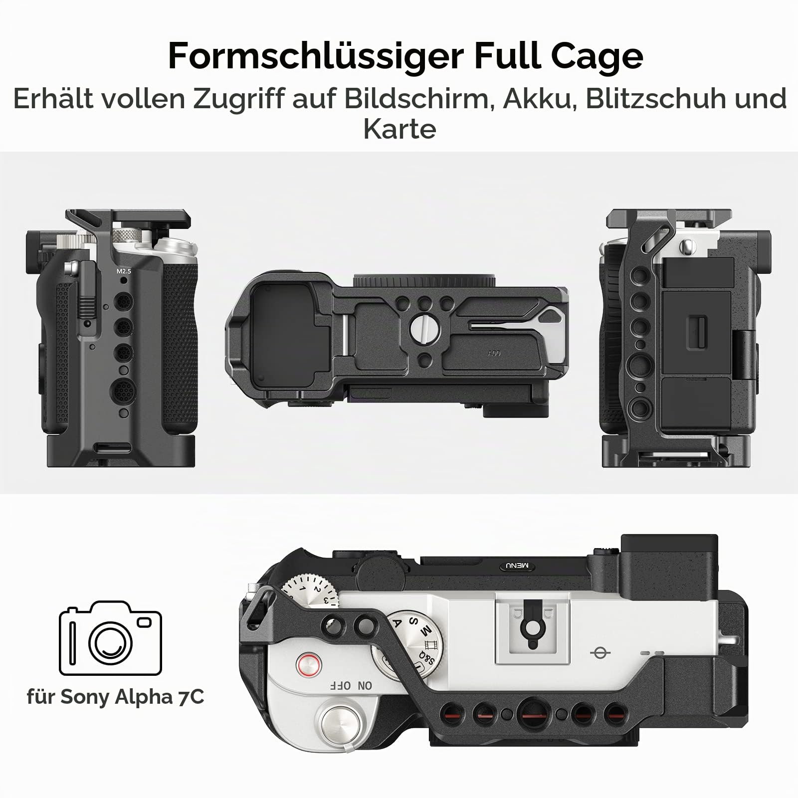 smallrig-3081b-vollk-fig-cage-f-r-sony-a7c-mit-arca-platte-und-cold-shoe image 3