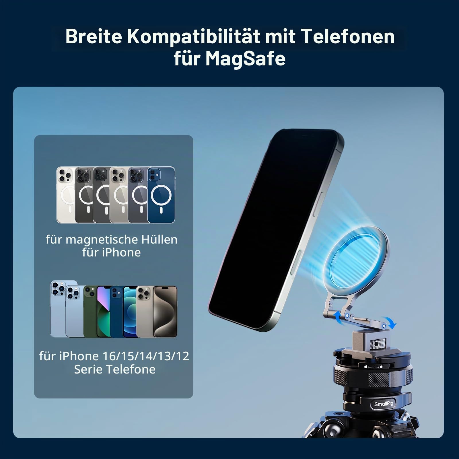 smallrig-5339-telefonhalterung-mit-cold-shoe-f-r-arca-swiss-handyhalter-mit-mags image 2