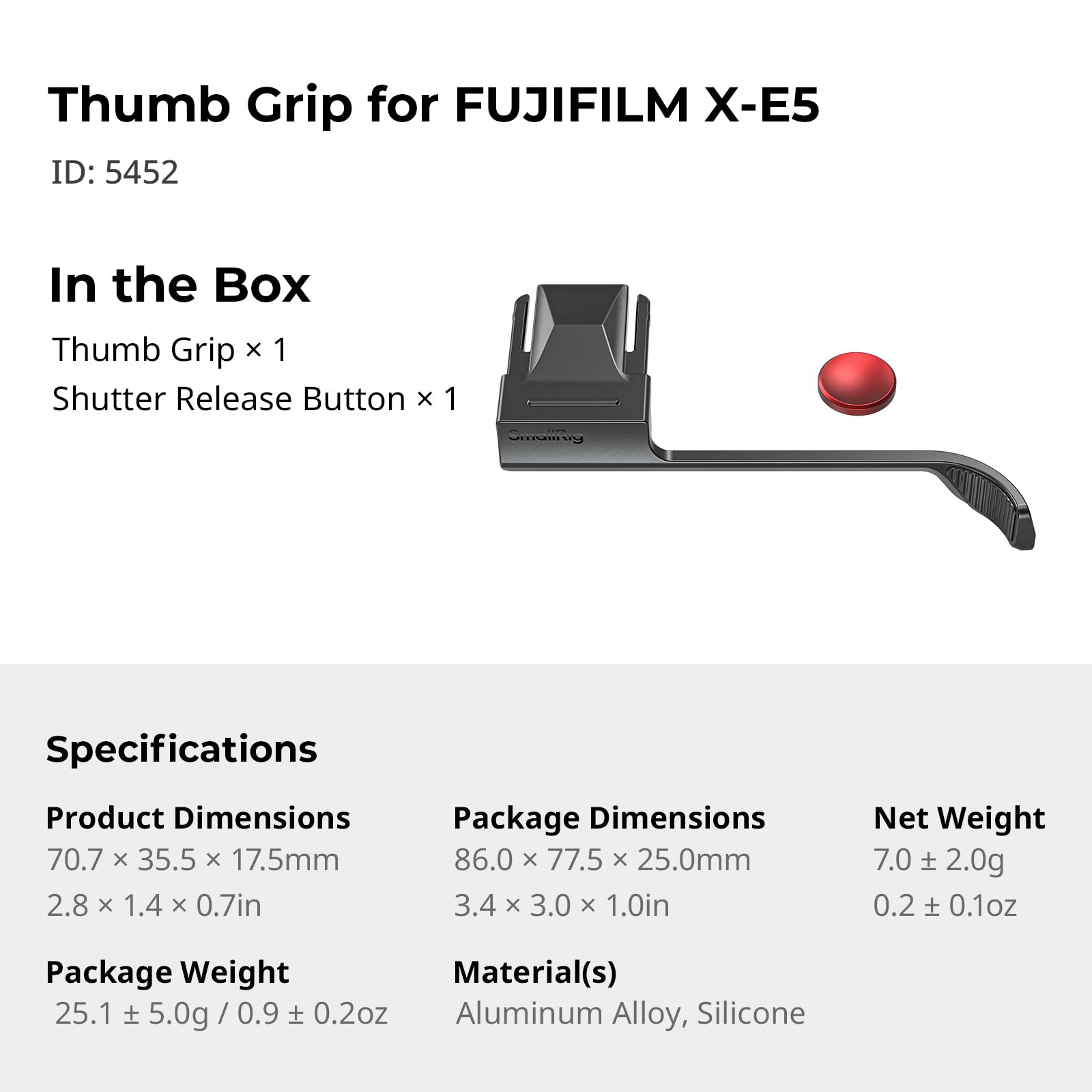 smallrig-5452-thumb-grip-mit-hot-shoe-cover-f-r-fujifilm-x-e5-schwarz image 7