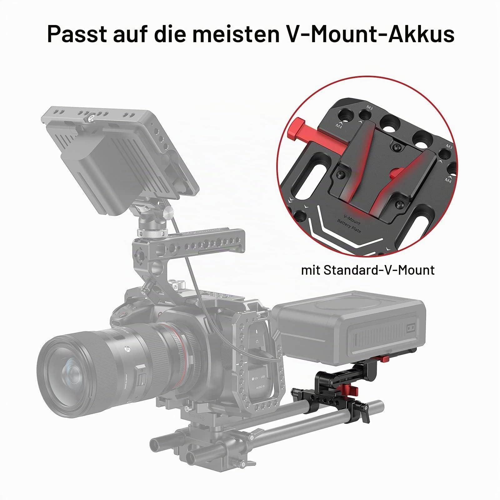 smallrig-2991-v-mount-batterieplatte-mit-verstellbarem-arm-f-r-15-mm-lws image 3
