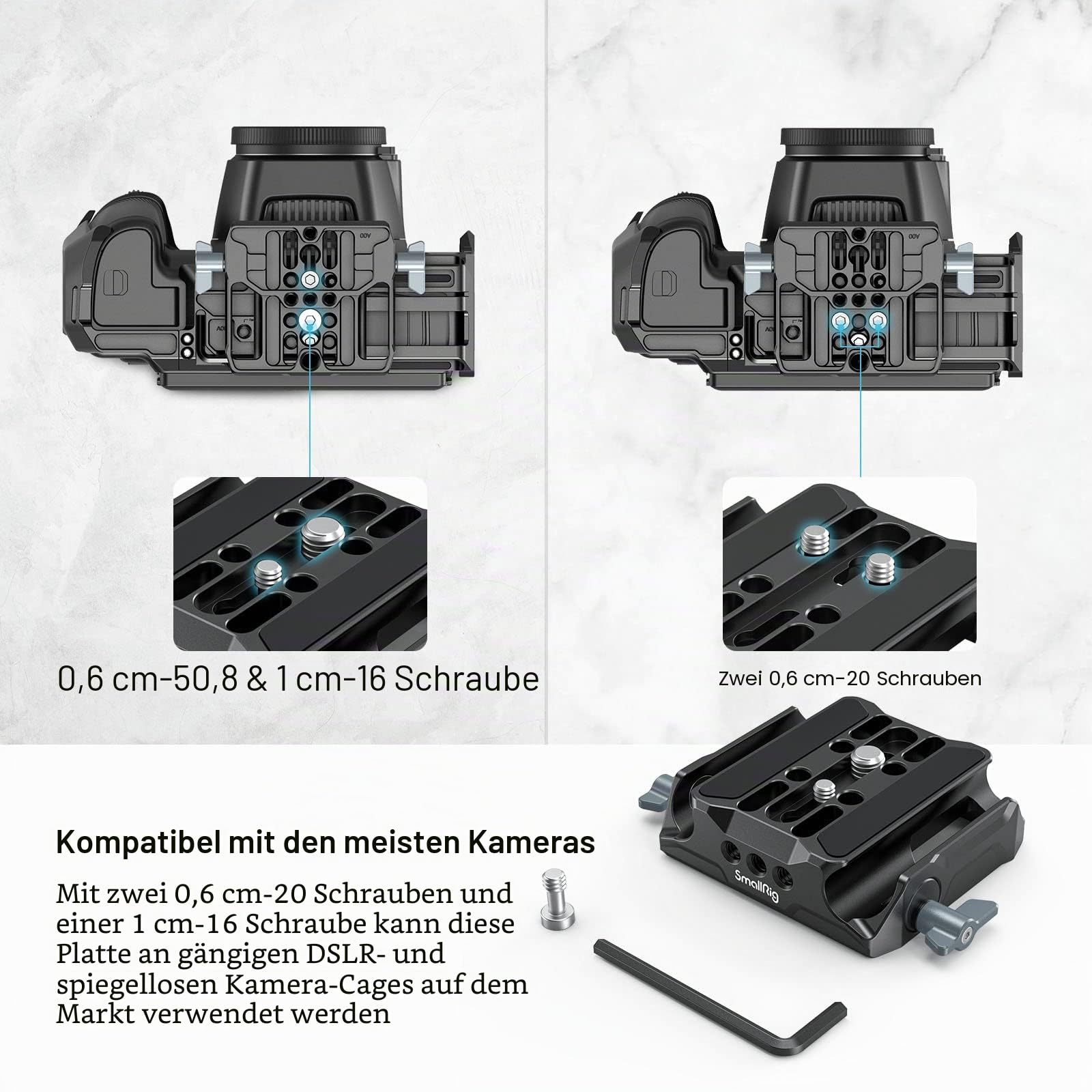 smallrig-3357-universal-lws-baseplate-mit-dual-15mm-rod-aufnahme image 5
