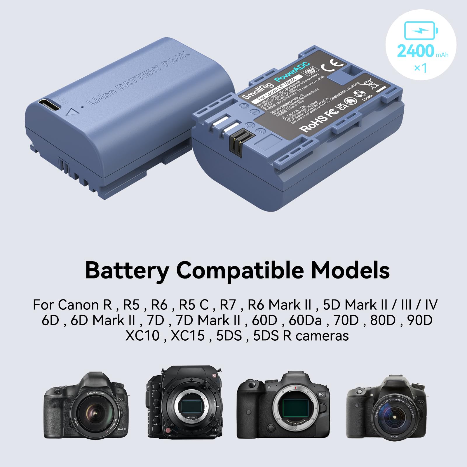 smallrig-4264-lp-e6nh-kamera-akku-2400mah-mit-usb-c-f-r-canon image 4