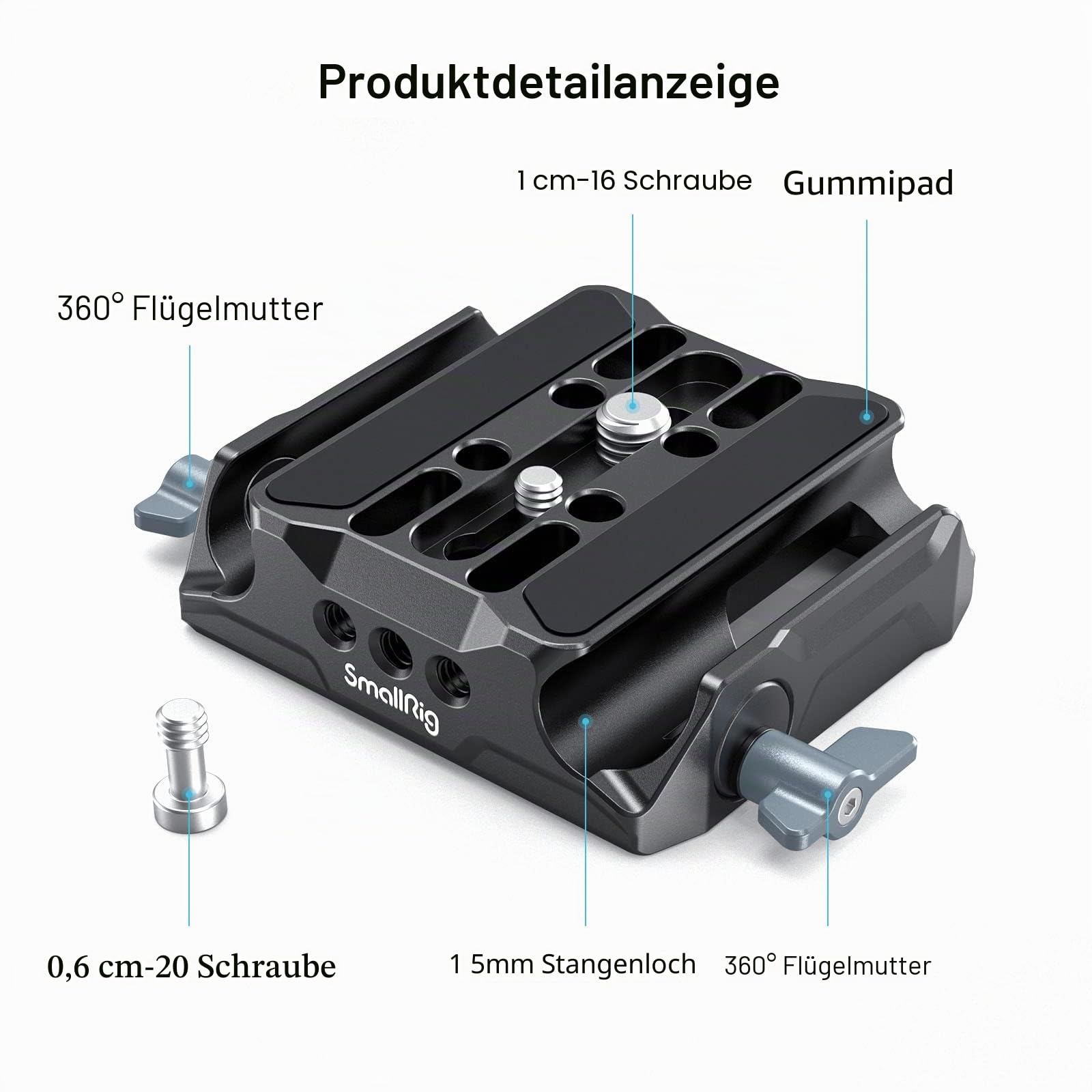 smallrig-3357-universal-lws-baseplate-mit-dual-15mm-rod-aufnahme image 6