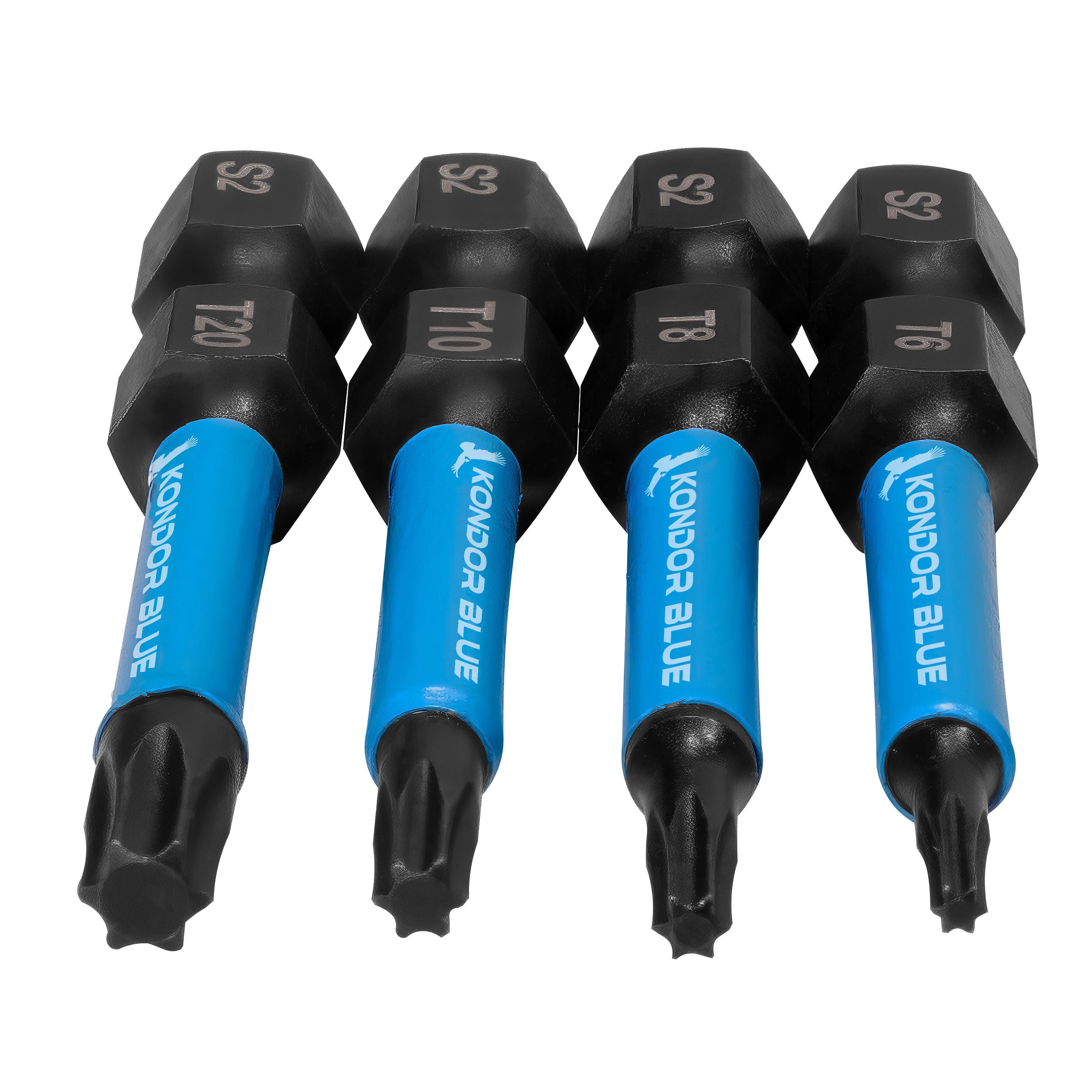kondor-blue-torx-bit-pack-50mm-4er-set-t6-t8-t10-t20 image 2