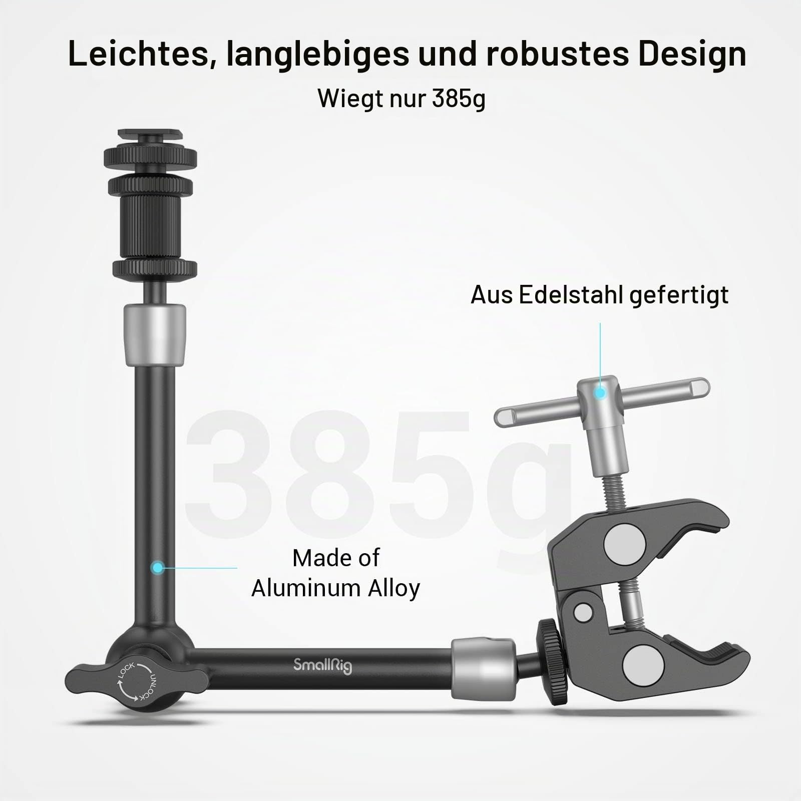 smallrig-3726-super-clamp-mit-11-gelenkarm-und-cold-shoe-mount-kit image 5